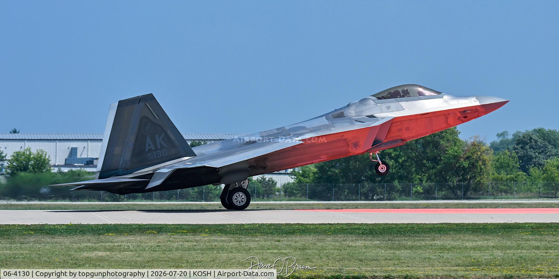 Aircraft 06-4130, 2007 Lockheed Martin F-22A Raptor, c/n 645-4130, Back up jet for Raptor Demo, at KOSH, photo by topgunphotography
