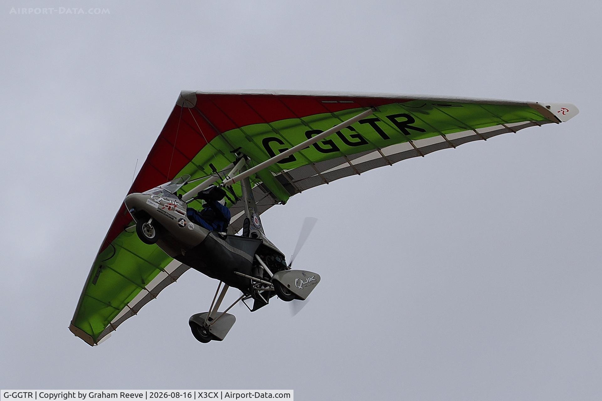 Aircraft G-GGTR, 2022 Pegasus Sport Aviation Ltd Quik GTR, c/n W6015, Departing from Northrepps., at X3CX, photo by Graham Reeve