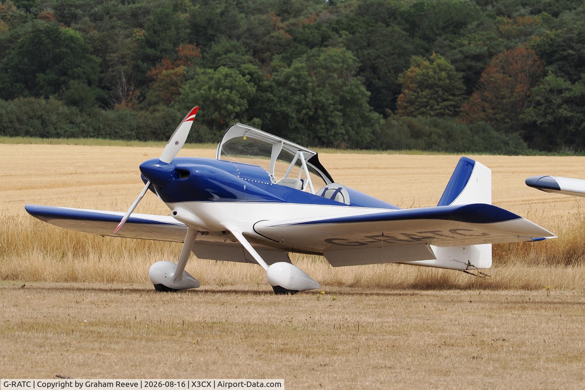 Aircraft G-RATC, 2006 Vans RV-4, c/n PFA 181-13996, Parked at Northrepps., at X3CX, photo by Graham Reeve