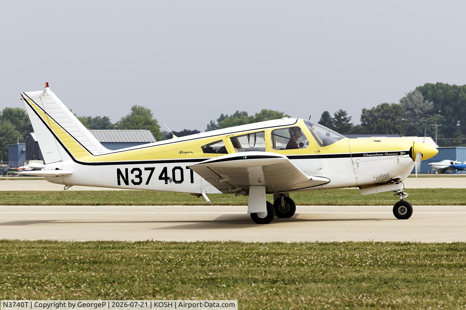 Aircraft N3740T, 1967 Piper PA-28R-180 Cherokee Arrow, c/n 28R-30049, Airventure 2026., at KOSH, photo by GeorgeP
