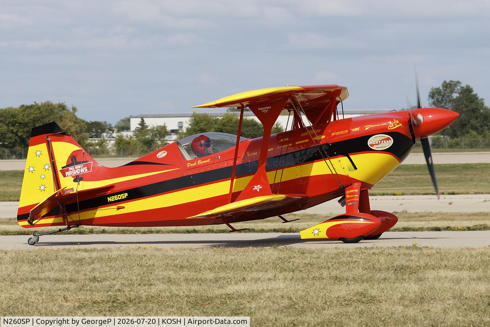 Aircraft N260SP, 1981 Pitts S-2S Special, c/n 1114C, Airventure 2026., at KOSH, photo by GeorgeP