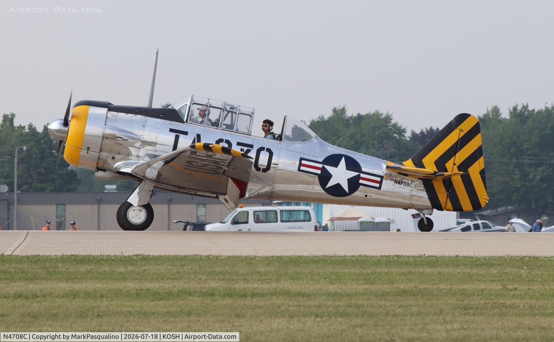 Aircraft N4708C, 1941 North American AT-6F Texan, c/n F48-1870, North American AT-6F, at KOSH, photo by MarkPasqualino