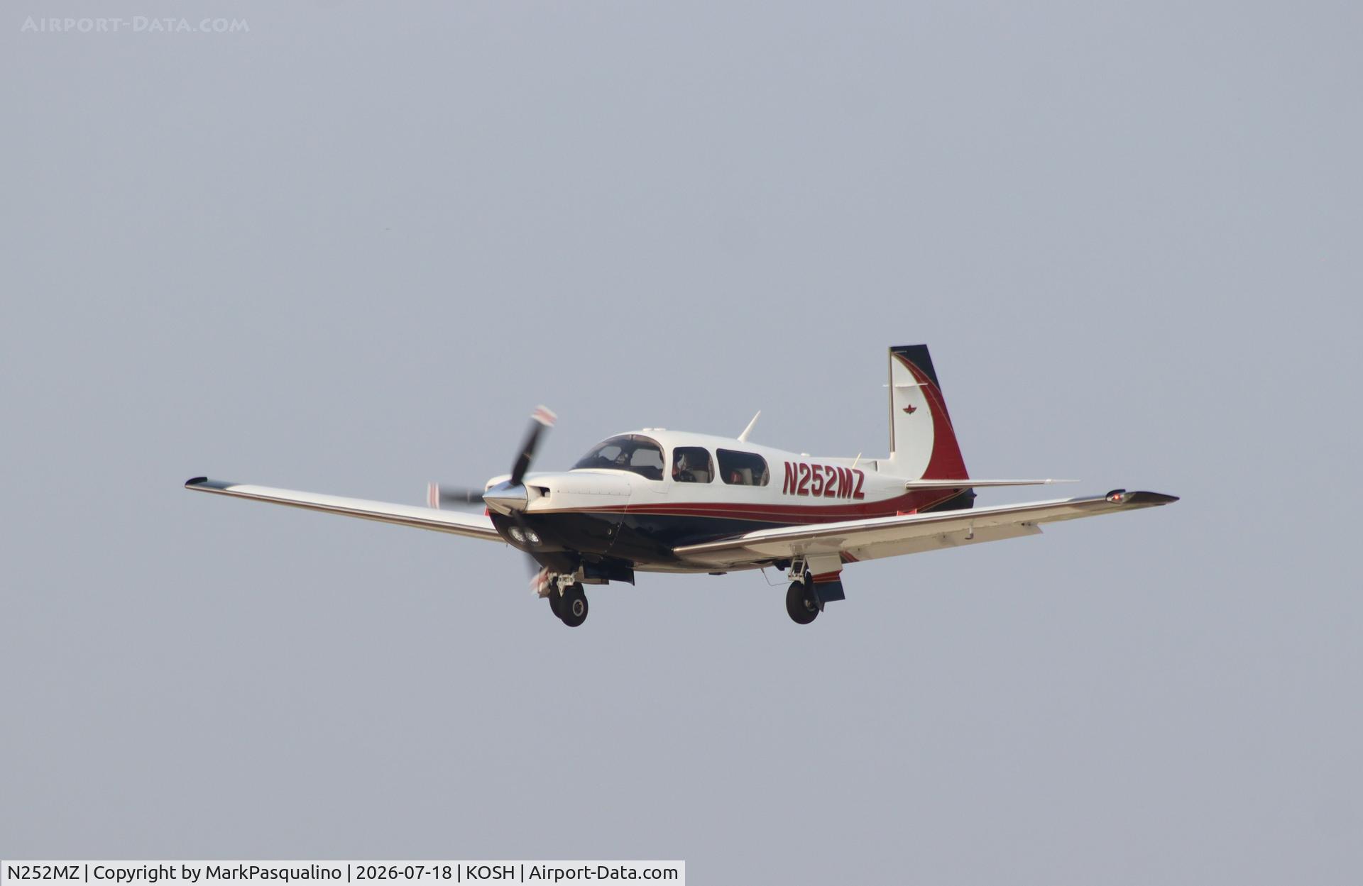 Aircraft N252MZ, 1986 Mooney M20K 252TSE, c/n 25-1051, Mooney M20K, at KOSH, photo by MarkPasqualino
