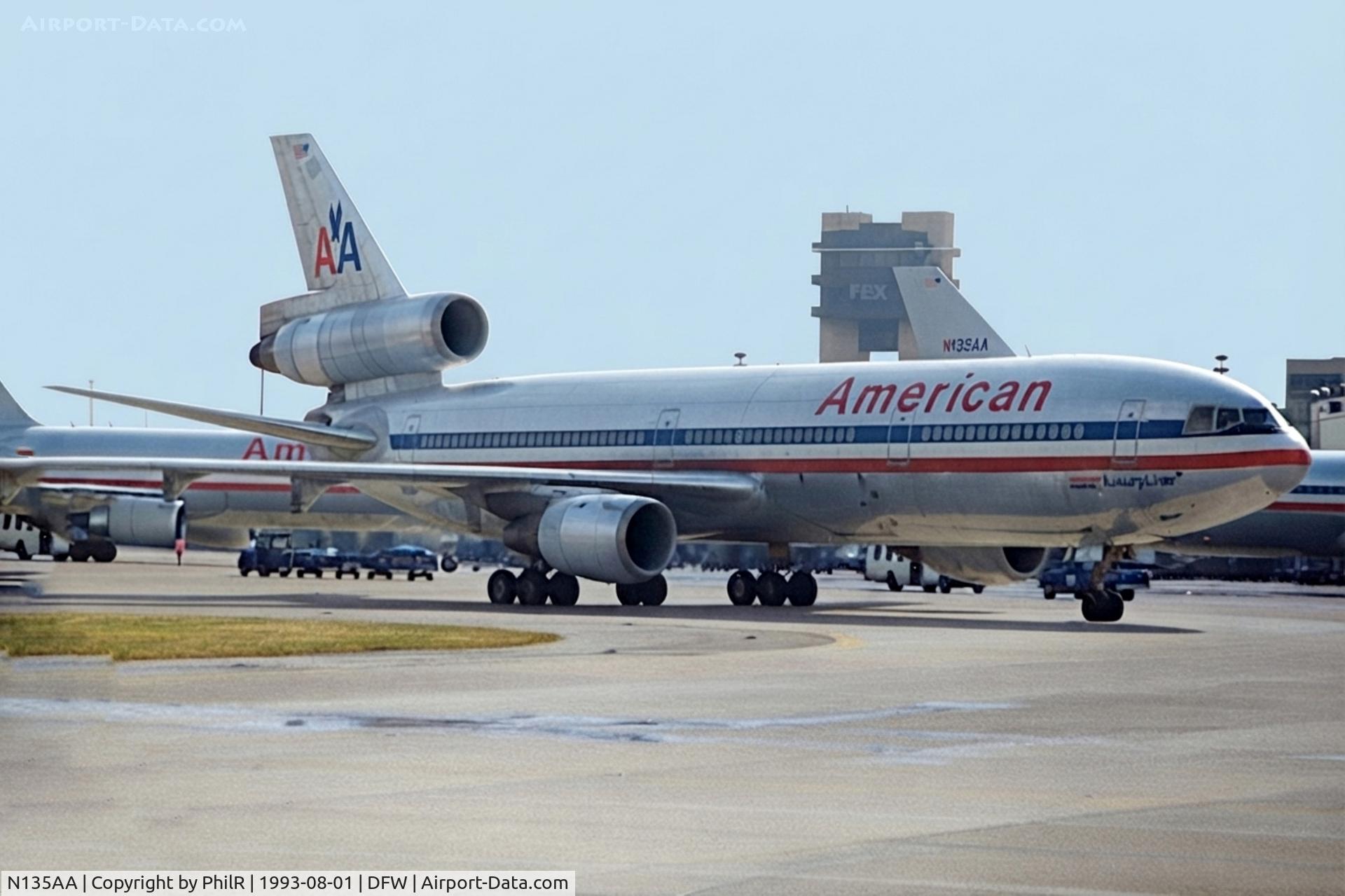 Aircraft N135AA, 1980 McDonnell Douglas MD-10-10F, c/n 47830, N135AA DC10-30 American DFW, at DFW, photo by PhilR