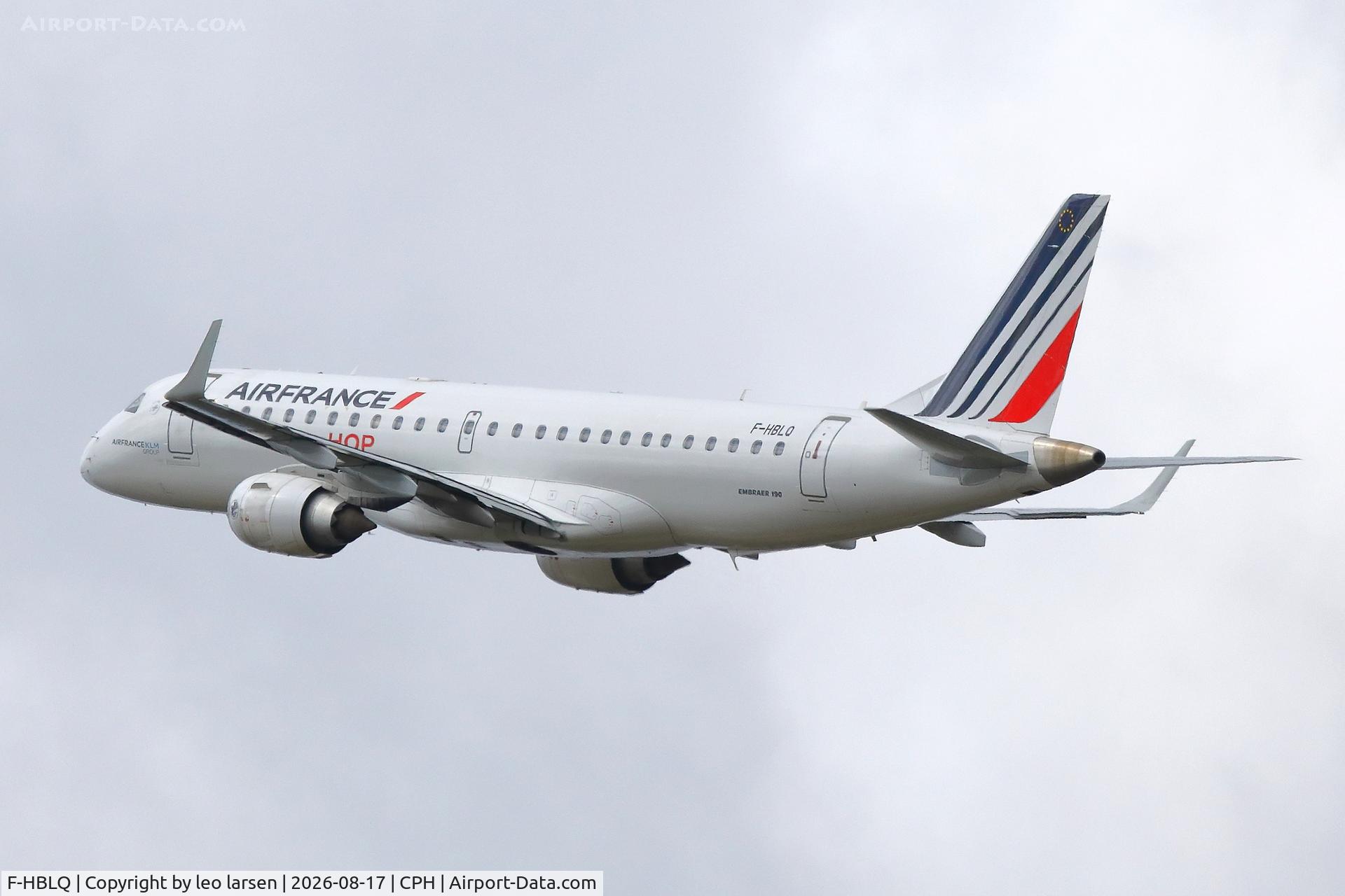 Aircraft F-HBLQ, 2020 Embraer 190STD (ERJ-190-100STD), c/n 19000773, Copenhagen 17.8.2026, at CPH, photo by leo larsen