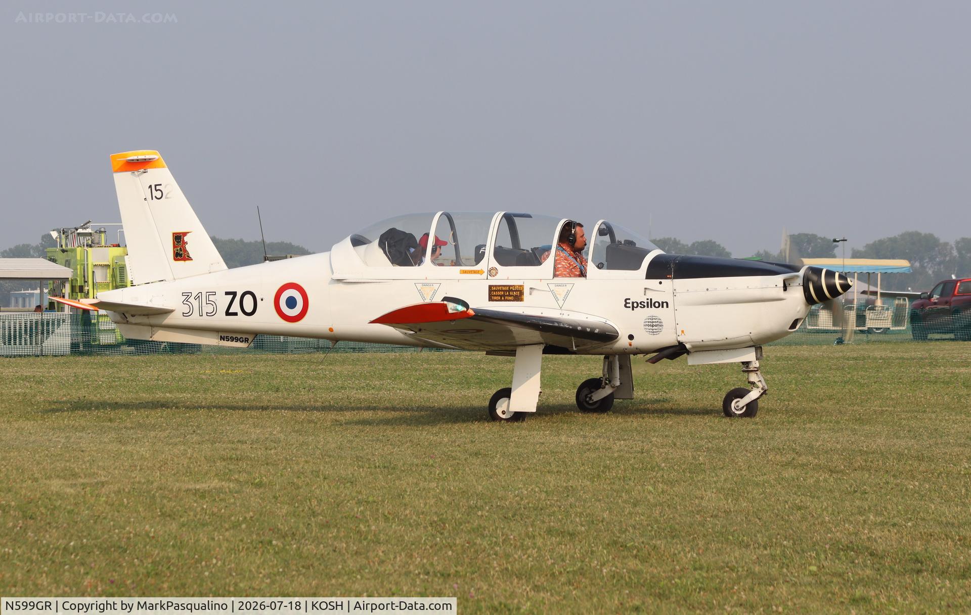 Aircraft N599GR, Socata TB-30 Epsilon, c/n 152, Socata TB-30 Epsilon, at KOSH, photo by MarkPasqualino