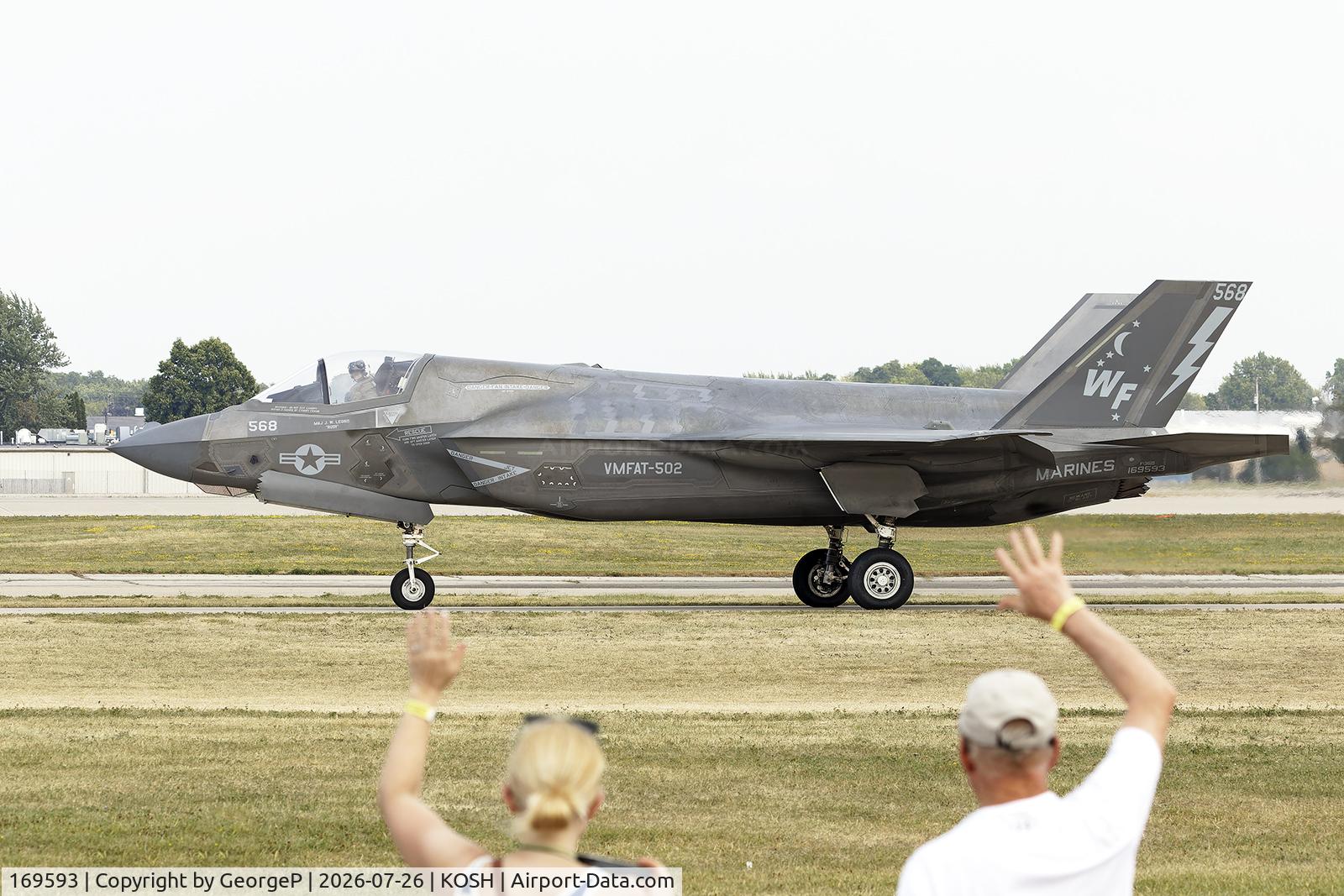 Aircraft 169593, 2018 Lockheed Martin F-35B Lightning II, c/n BF-68, Airventure 2026., at KOSH, photo by GeorgeP