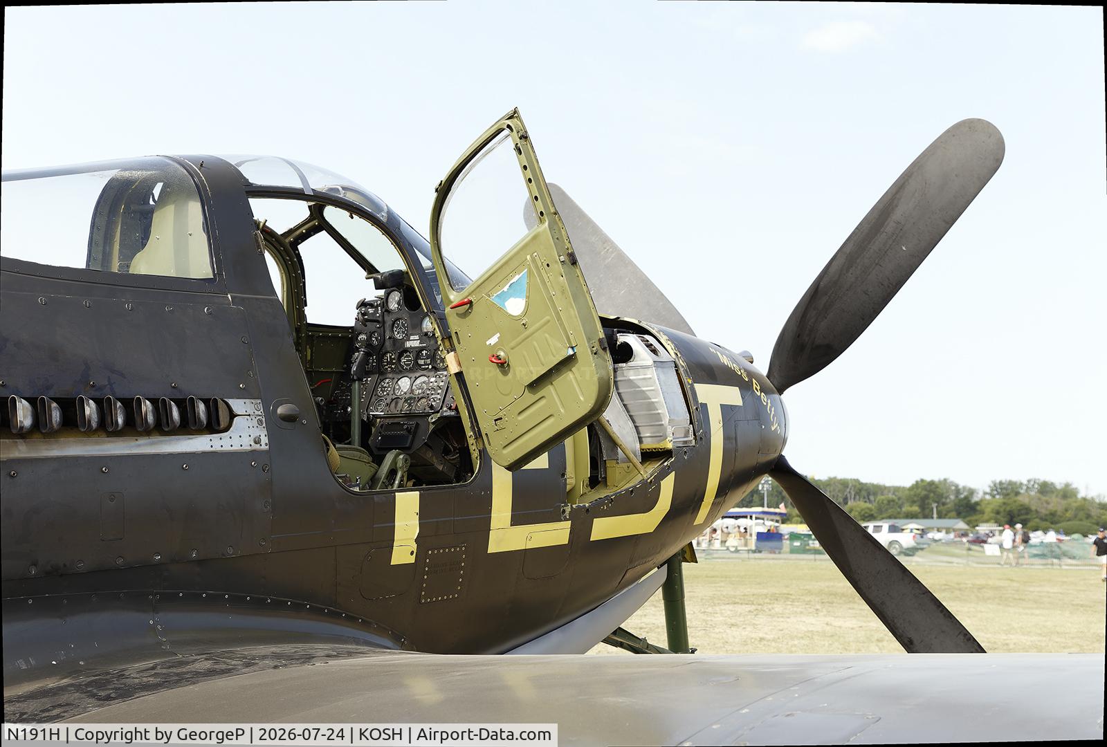 Aircraft N191H, 1944 Bell P-63A-6-BE Kingcobra, c/n 33-11, Airventure 2026., at KOSH, photo by GeorgeP