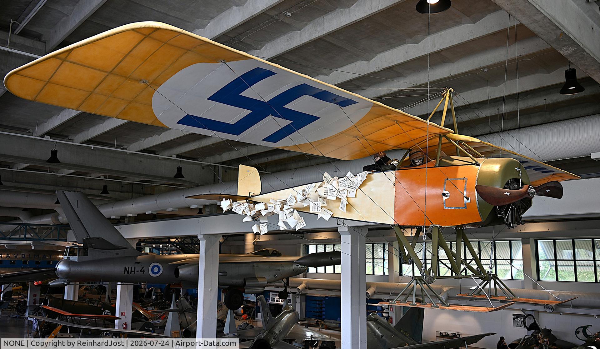 Aircraft NONE, Thulin Type D Replica, c/n none, Replica of a leaflet-tropping Thulin Type D (licence-build Morane-Saulnier S) as it was used in the Finnish Civil War 1918. At the Suomen Ilmavoimamuseo (Finnisch Air Force Museum) at Tikkakoski, photo by ReinhardJost