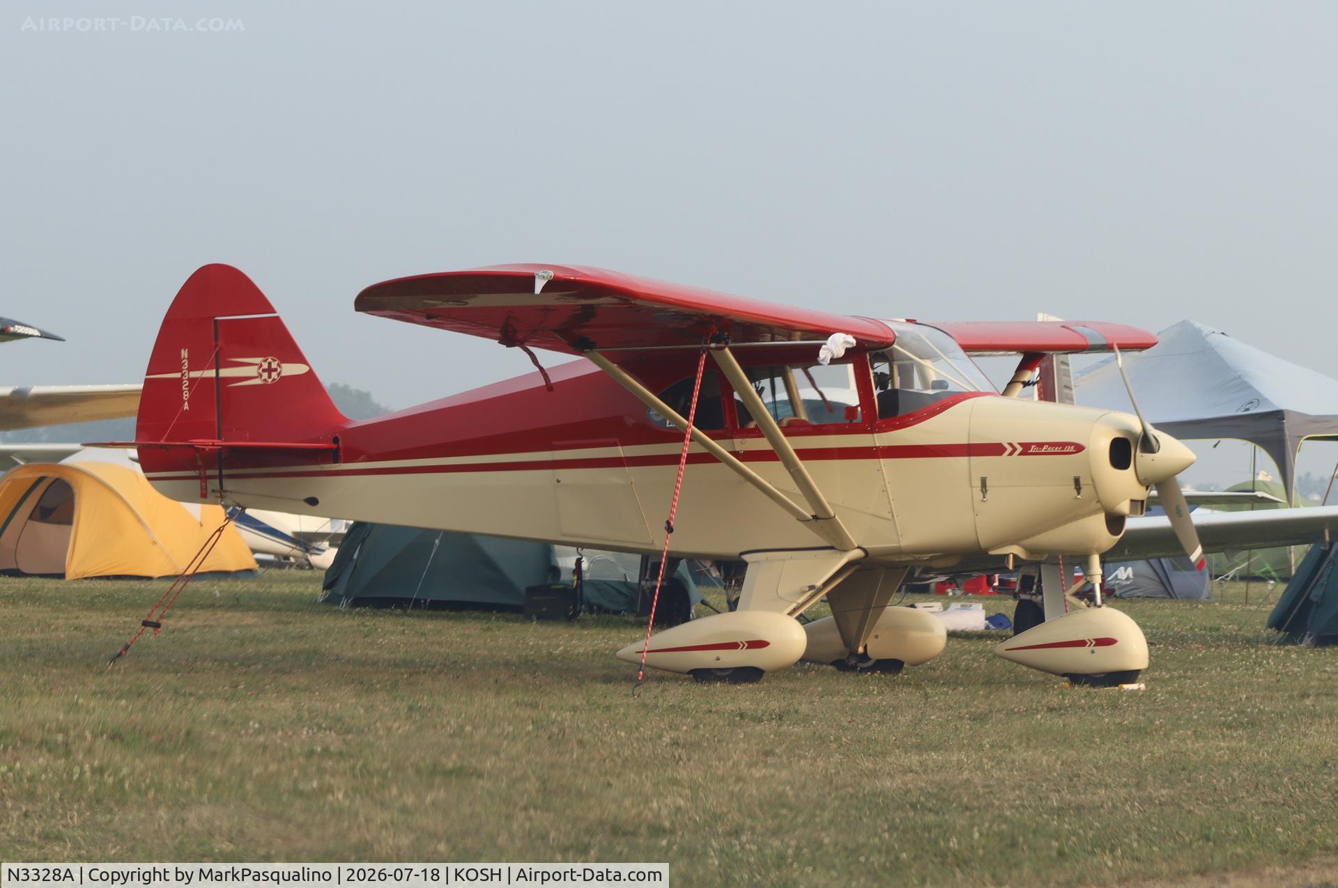 Aircraft N3328A, 1953 Piper PA-22-135 Tri-Pacer, c/n 22-1603, Piper PA-22-135, at KOSH, photo by MarkPasqualino