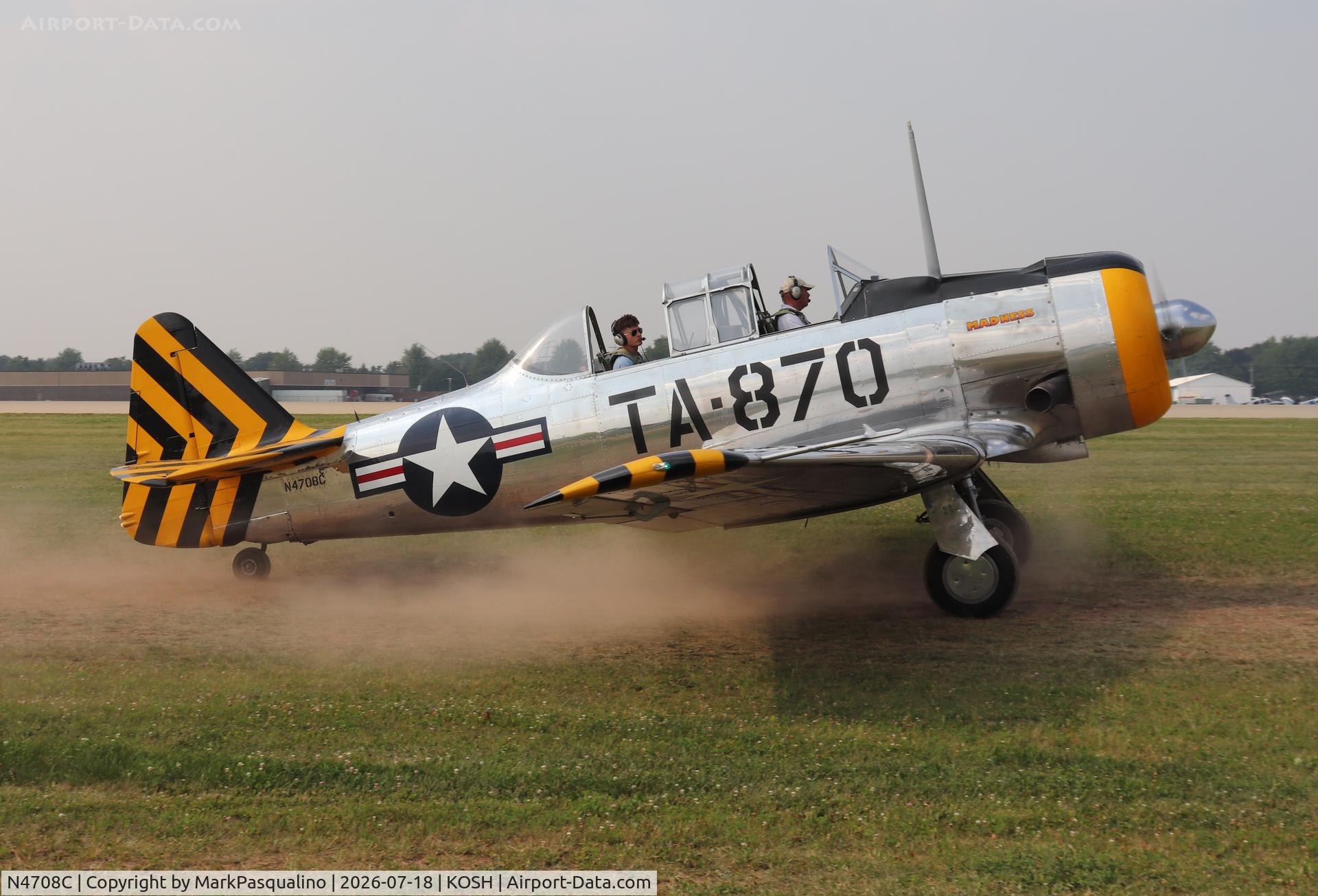Aircraft N4708C, 1941 North American AT-6F Texan, c/n F48-1870, North American AT-6F, at KOSH, photo by MarkPasqualino