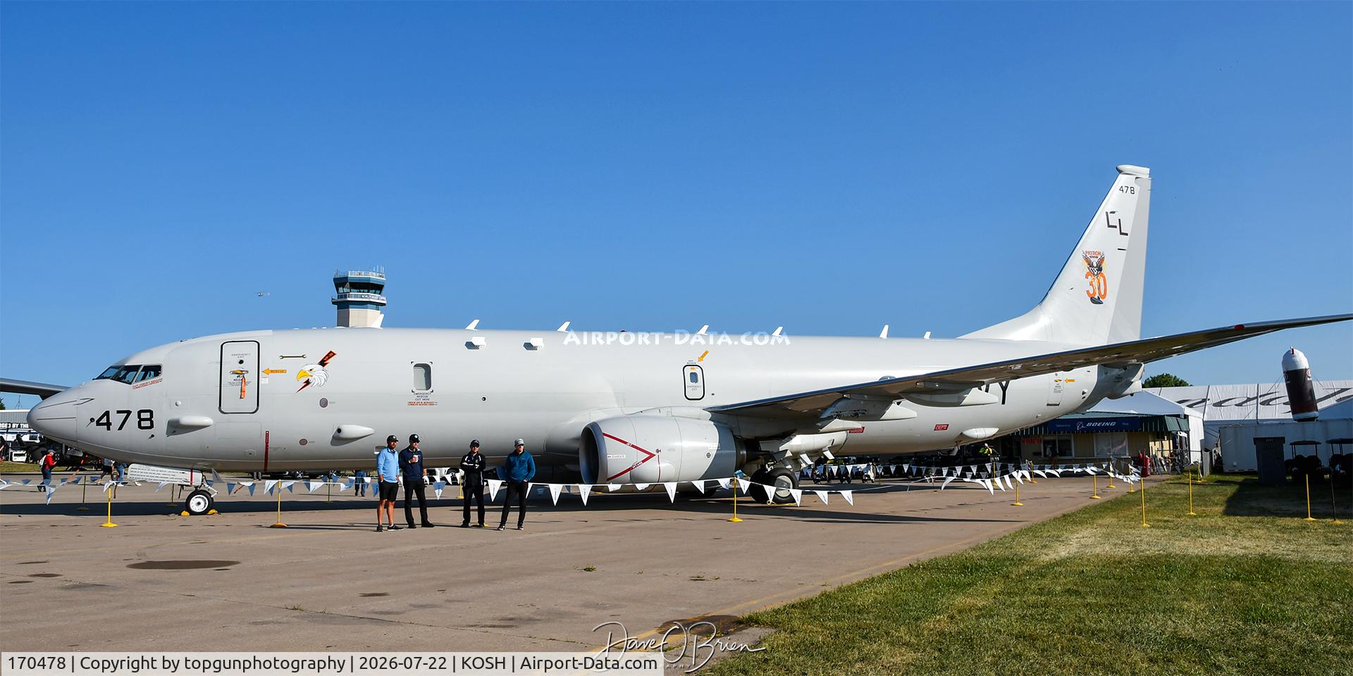 Aircraft 170478, 2024 Boeing P-8A (737-8FV) Poseidon, c/n 67444 l/n 9610, VP-30 / NAS Jacksonville, FL, at KOSH, photo by topgunphotography