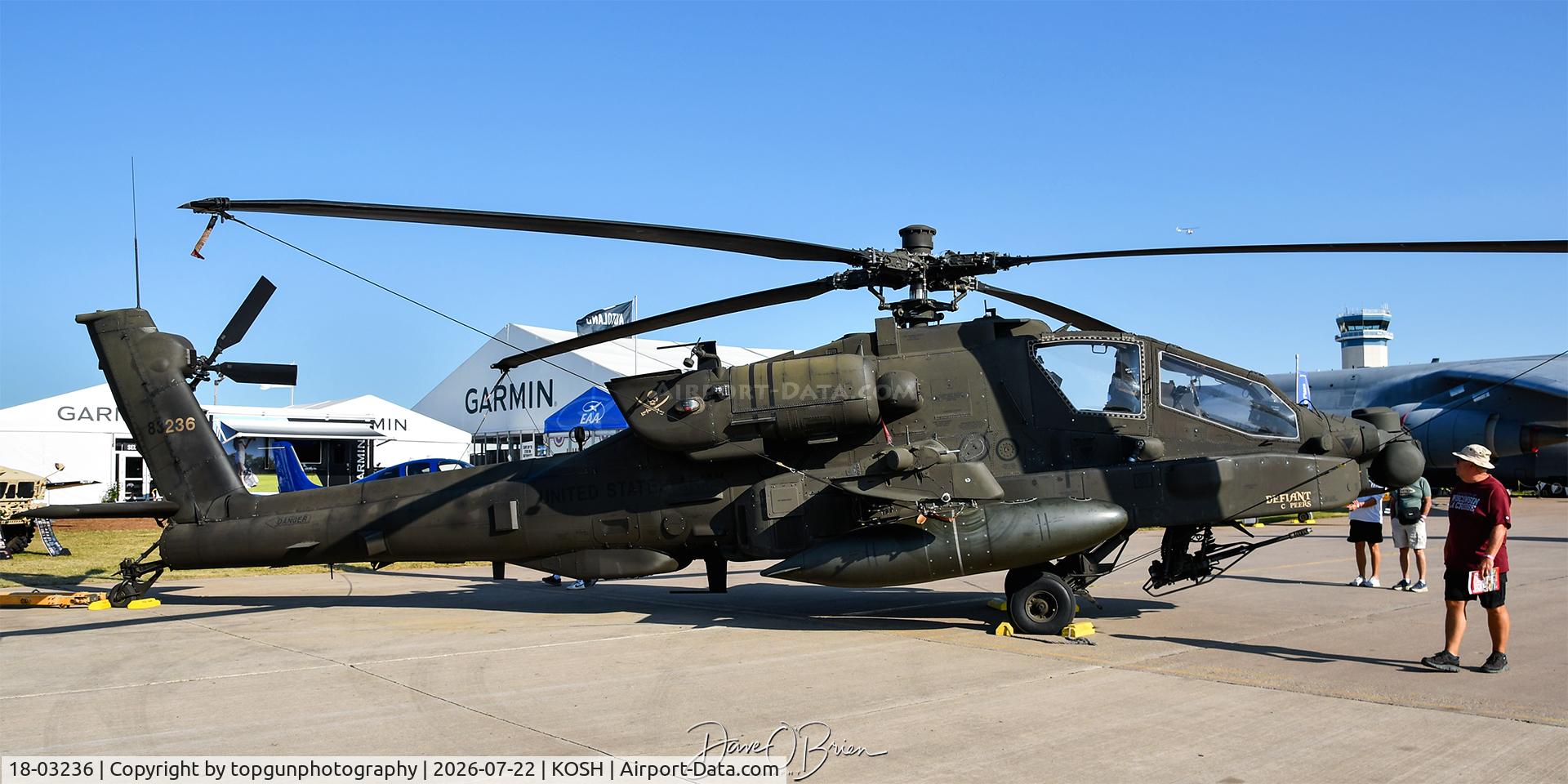 Aircraft 18-03236, 2019 Boeing AH-64E Apache, c/n NM236, 1-211th AVN South Valley Airport, UT, at KOSH, photo by topgunphotography