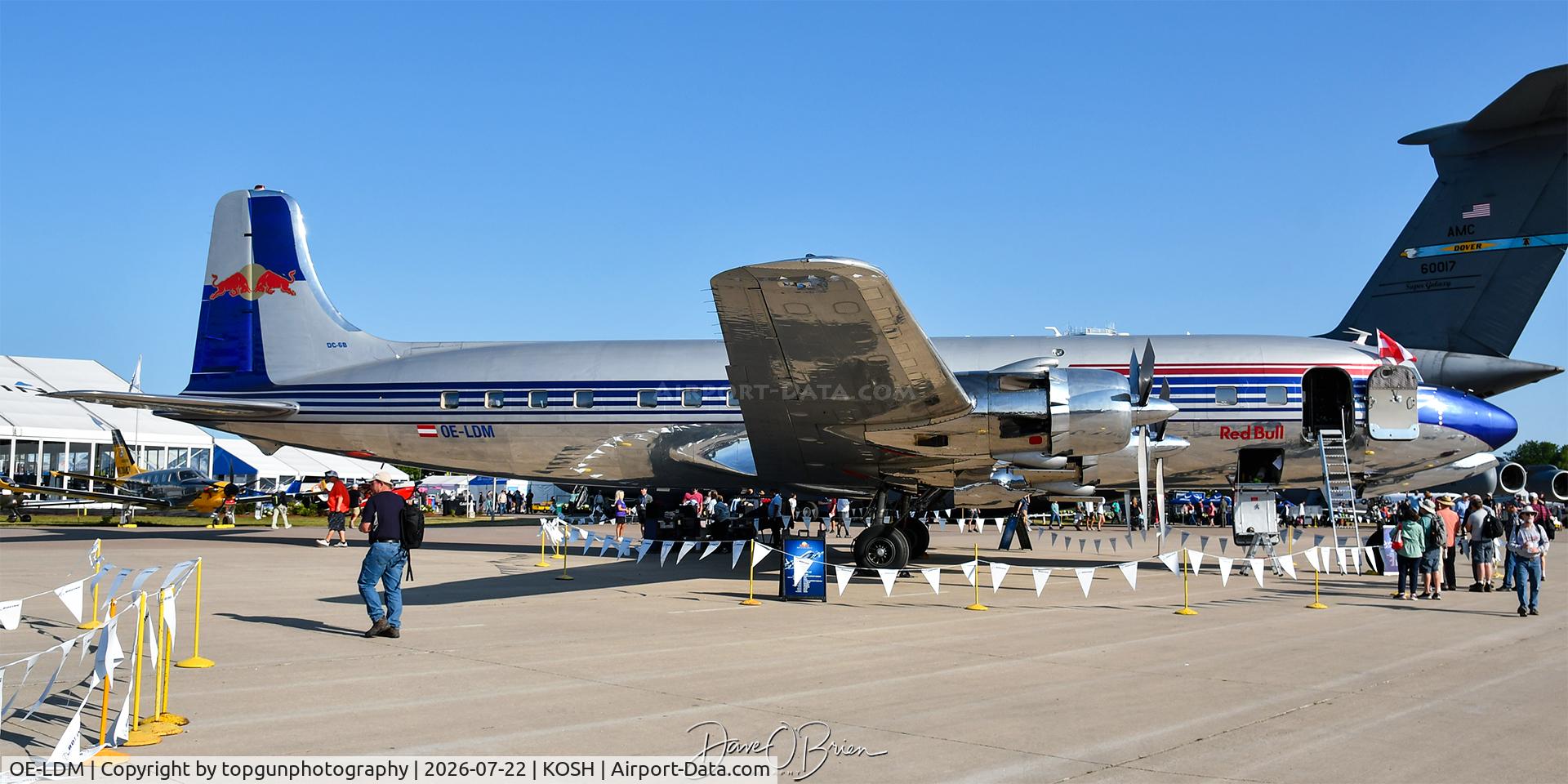 Aircraft OE-LDM, 1958 Douglas DC-6B, c/n 45563 l/n 1034, Boeing Plaza, at KOSH, photo by topgunphotography