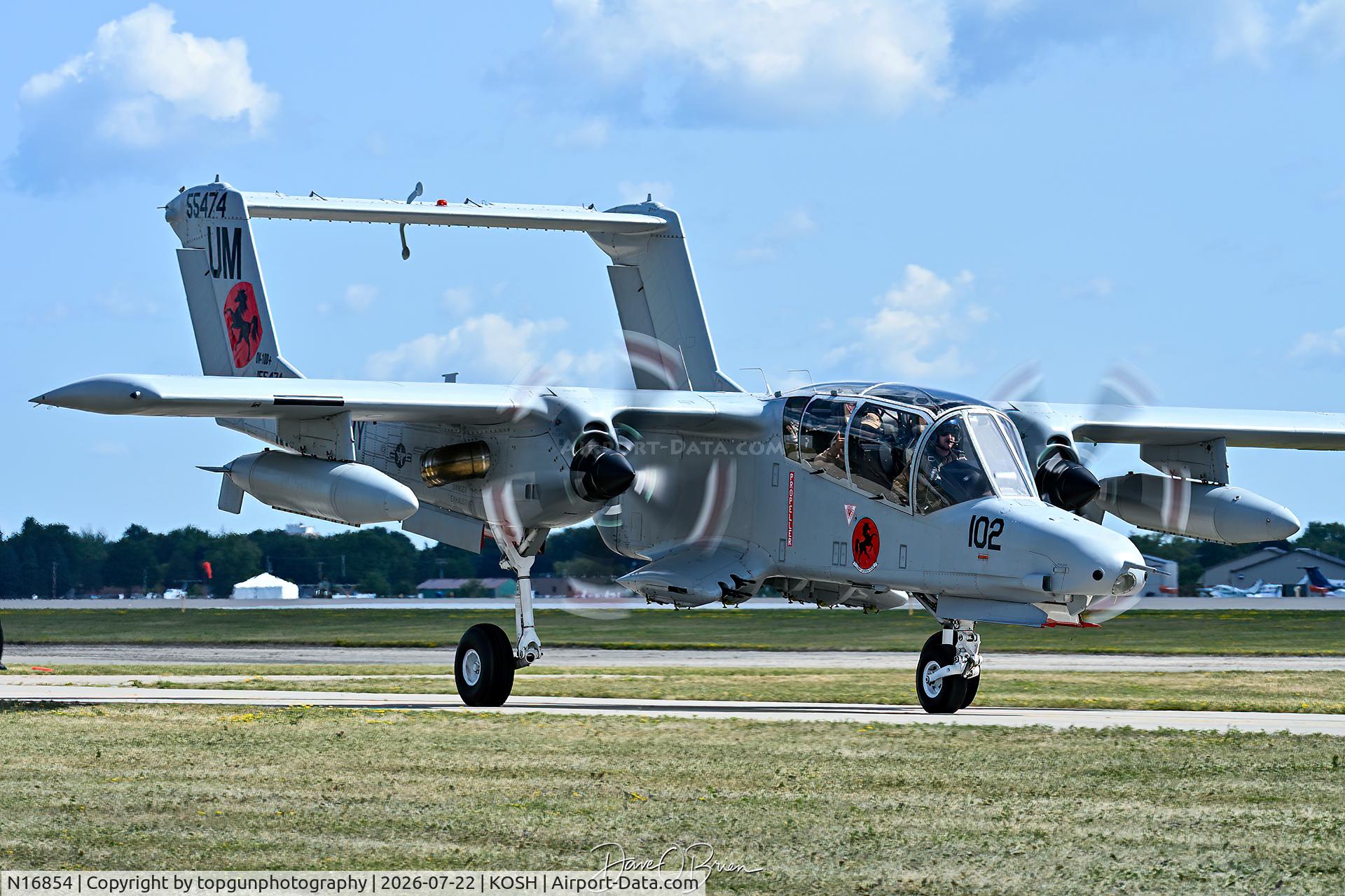 Aircraft N16854, North American Rockwell OV-10D Bronco, c/n 305-85, Oshkosh 26, at KOSH, photo by topgunphotography