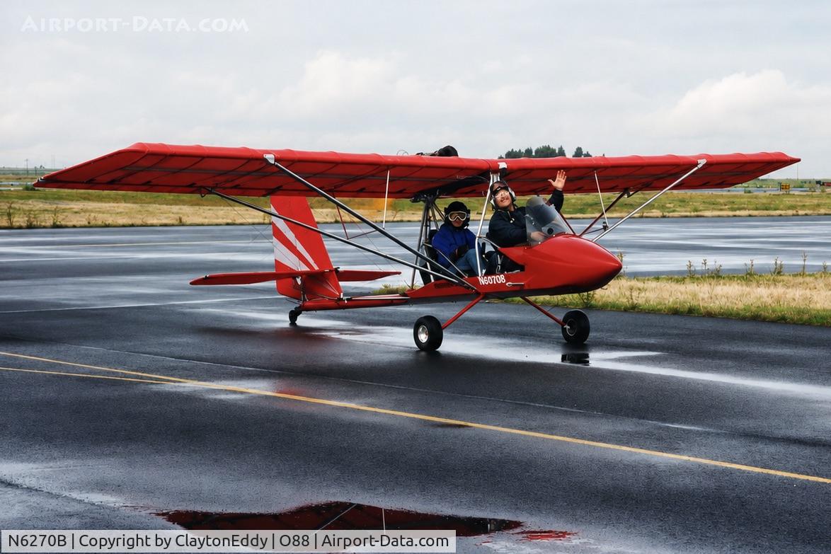 Aircraft N6270B, Sport Flight Talon XP, c/n 421291, Rio Vista airport in California 1996, at O88, photo by ClaytonEddy