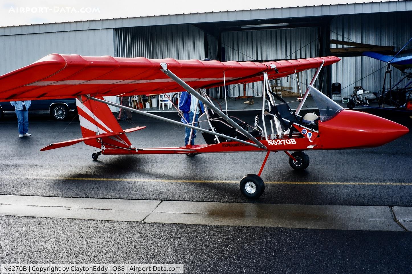 Aircraft N6270B, Sport Flight Talon XP, c/n 421291, Rio Vista airport in California 1996, at O88, photo by ClaytonEddy