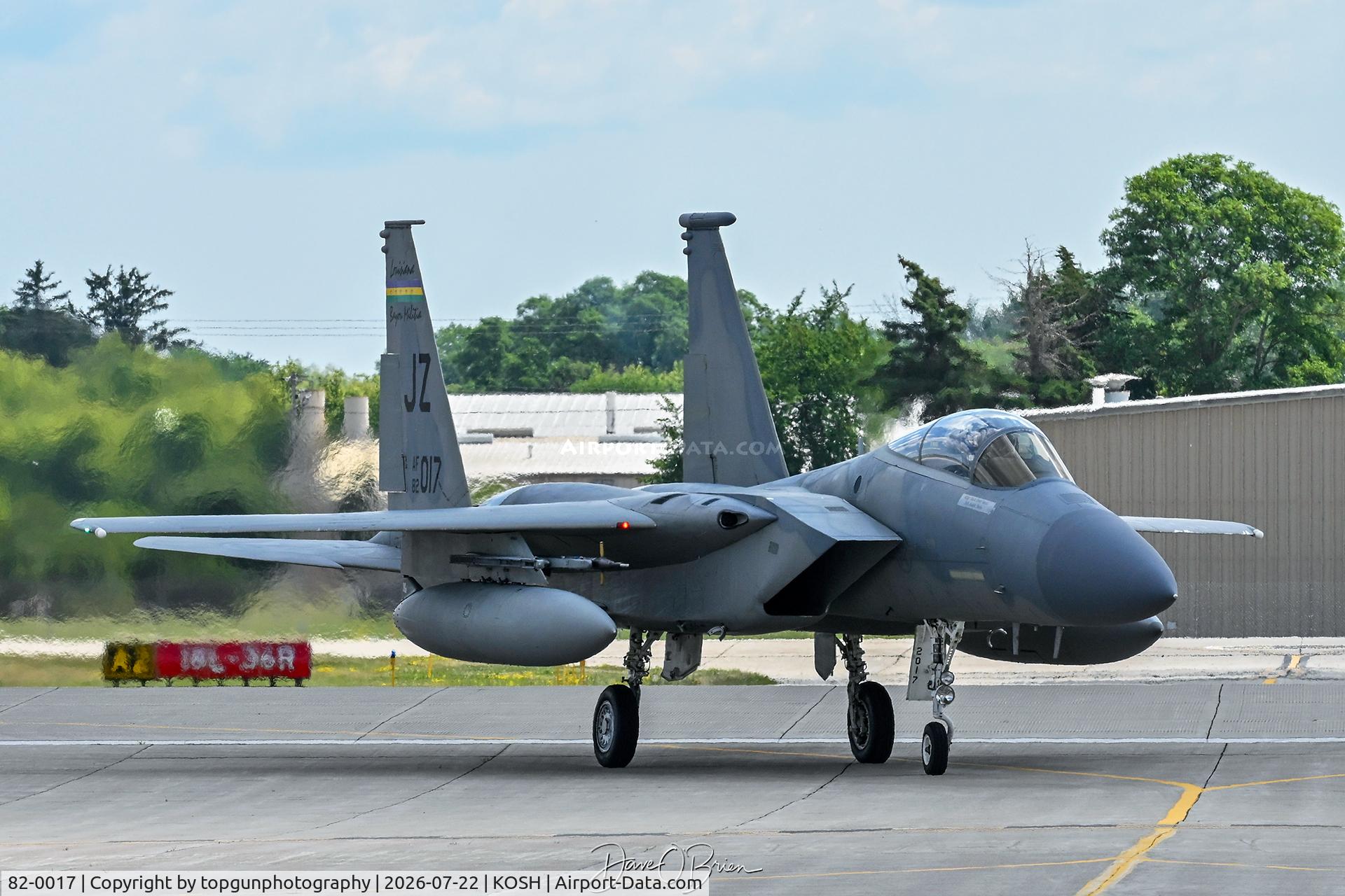 Aircraft 82-0017, 1982 McDonnell Douglas F-15C Eagle, c/n 0830/C248, JAZZ21 taxiing to Boeing Plaza, at KOSH, photo by topgunphotography