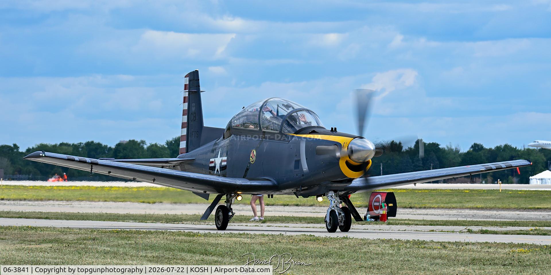 Aircraft 06-3841, Raytheon T-6A Texan II, c/n PT-396, 41st FTS Columbus AFB, MS, at KOSH, photo by topgunphotography