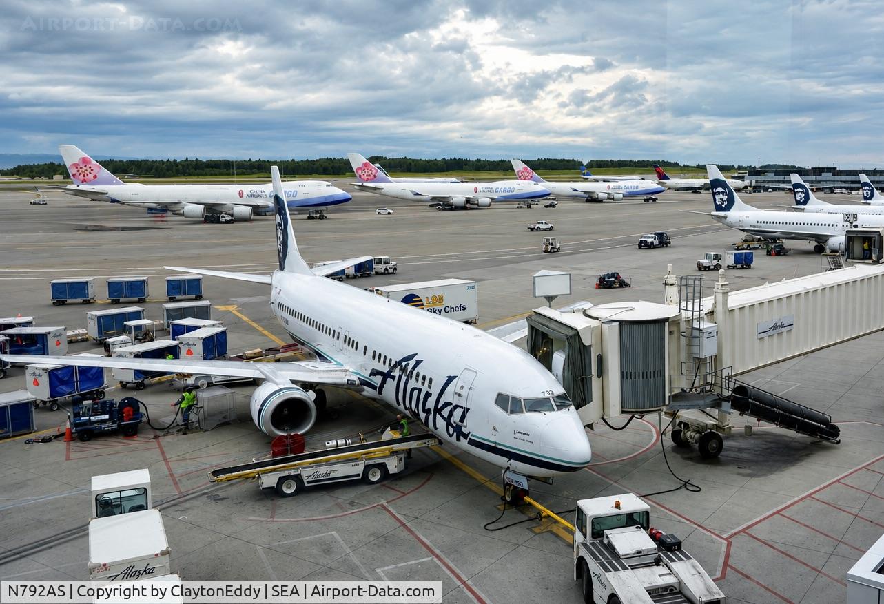 Aircraft N792AS, 1997 Boeing 737-490, c/n 28887, SEA 2013, at SEA, photo by ClaytonEddy
