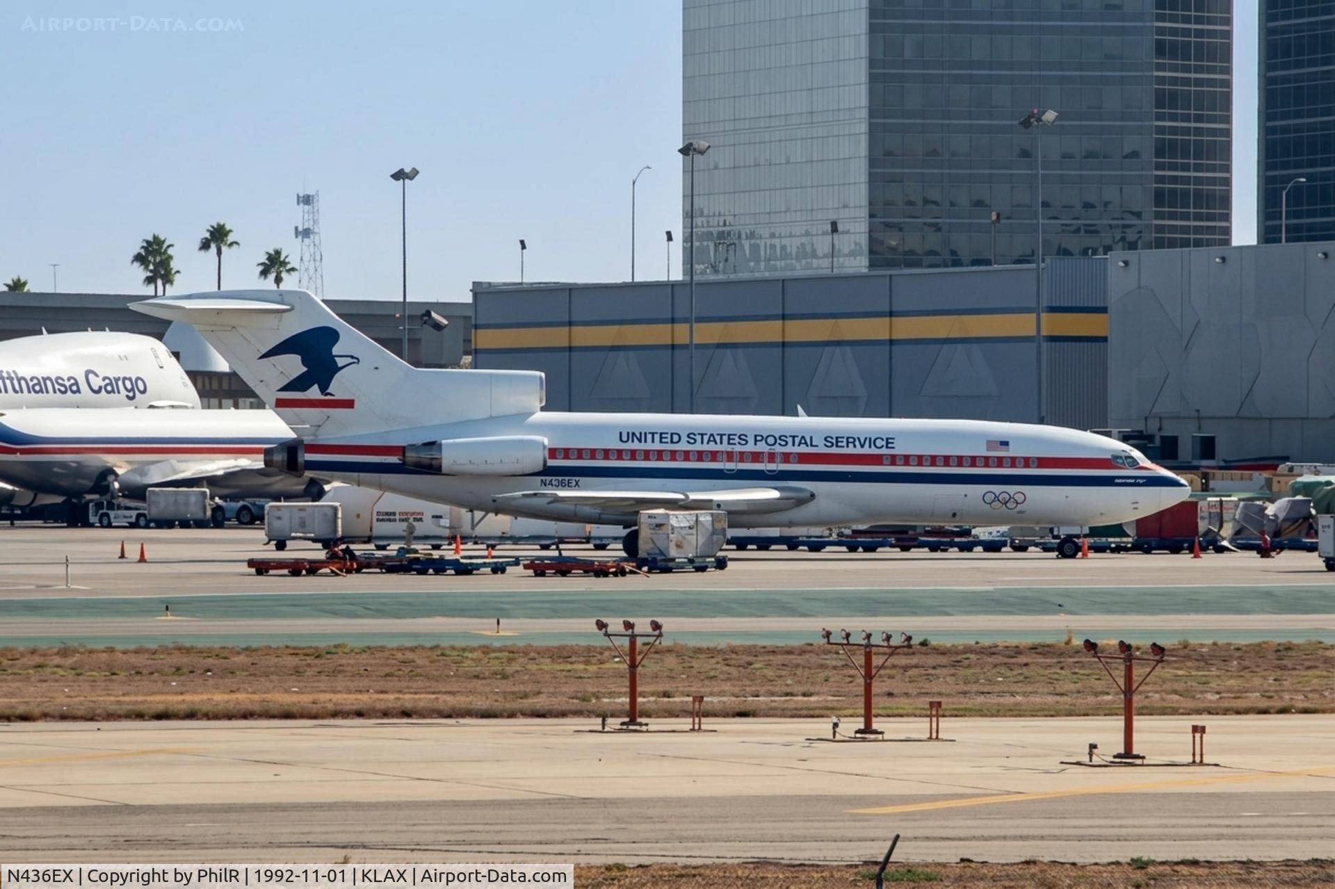 Aircraft N436EX, 1967 Boeing 727-51C, c/n 19289, N436EX B727-100 US Post LAX, at KLAX, photo by PhilR