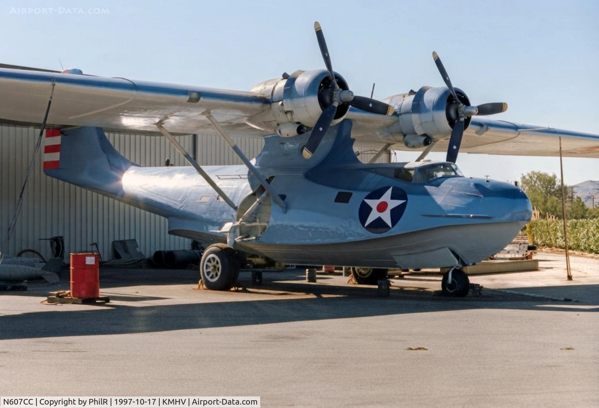 Aircraft N607CC, Consolidated Vultee PBY-5A, c/n 46602, N607CC Consolidated PBY-5A Catalina Mojave Kerne, at KMHV, photo by PhilR