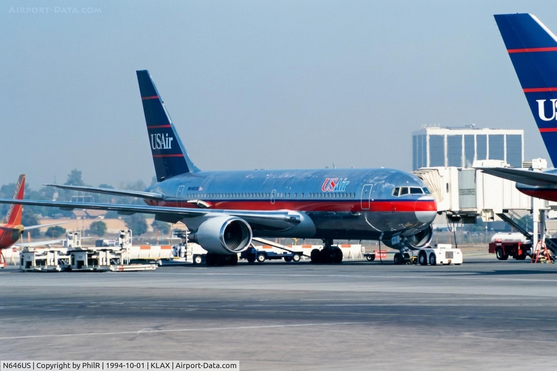 Aircraft N646US, 1987 Boeing 767-201/ER, c/n 23898 l/n 175, N646US B767-200 US Air LAX, at KLAX, photo by PhilR