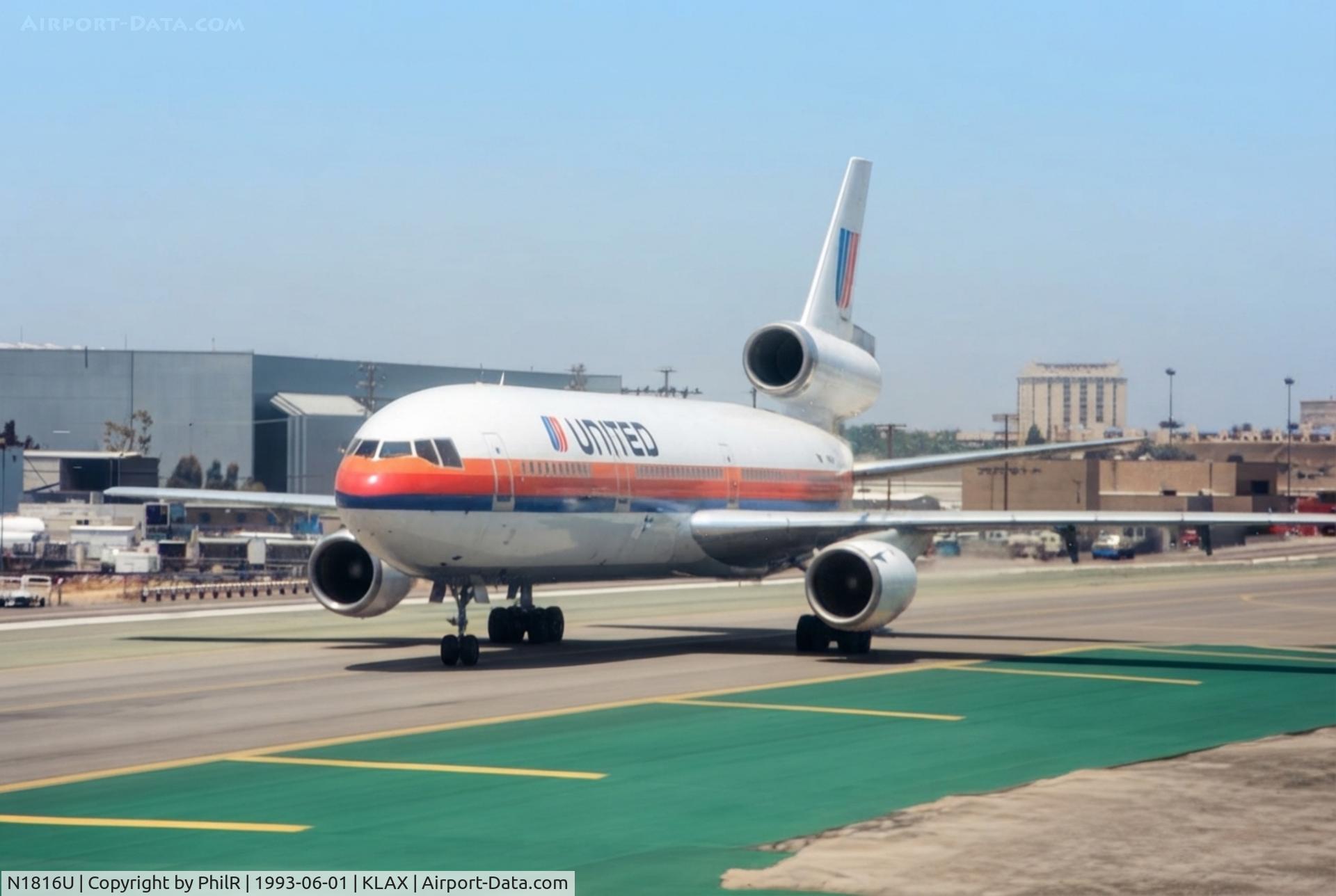 Aircraft N1816U, 1972 McDonnell Douglas MD-10-10F, c/n 46615, N1816U DC10-10 United Airlines, at KLAX, photo by PhilR