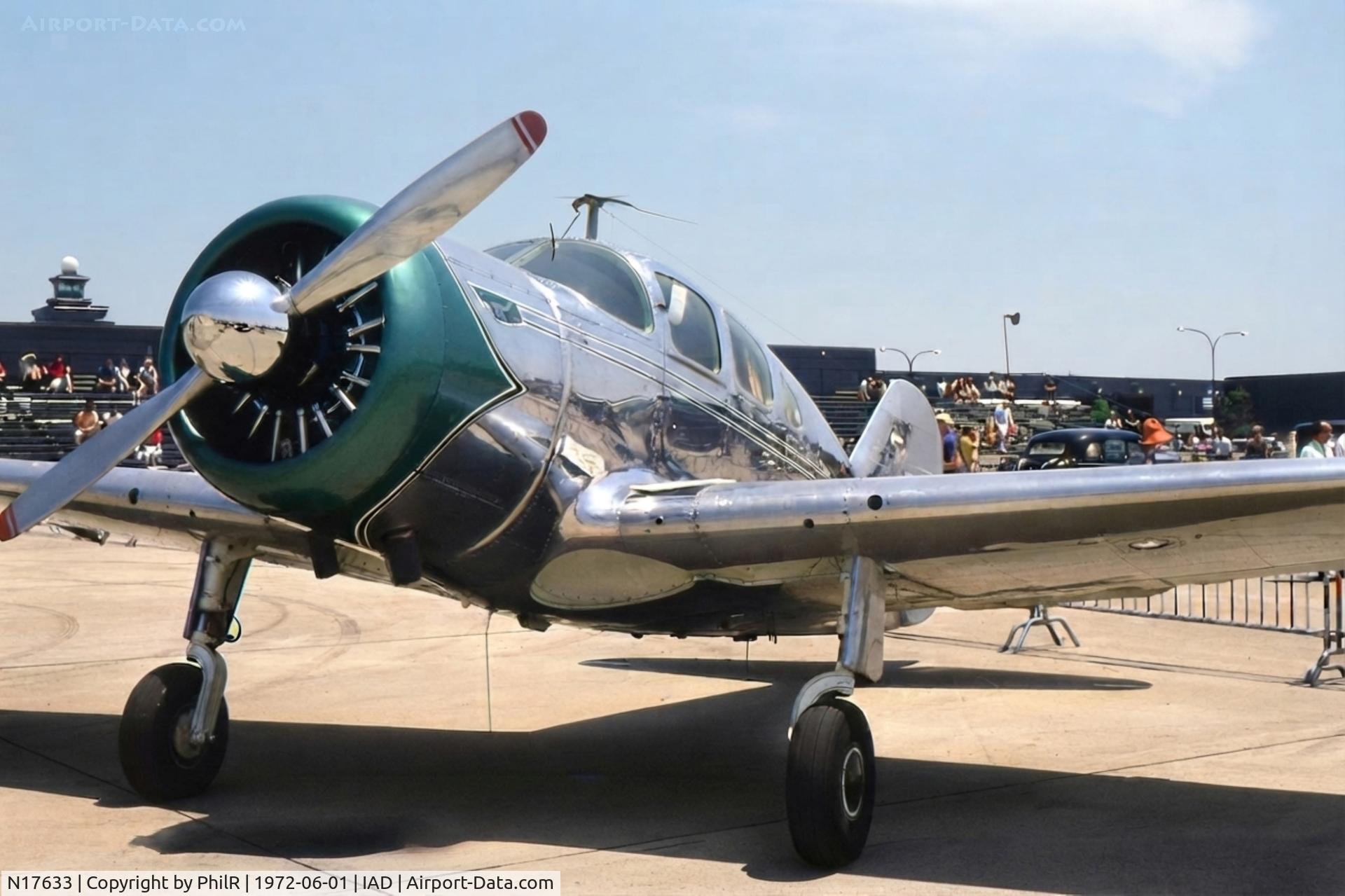 Aircraft N17633, 1939 Spartan 7W Executive, c/n 21, NC17633 Spartan Executive Transpo 72 IAD, at IAD, photo by PhilR