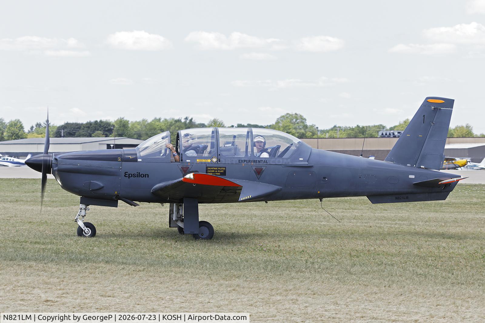 Aircraft N821LM, Socata TB-30 Epsilon, c/n 1, Airventure 2026., at KOSH, photo by GeorgeP