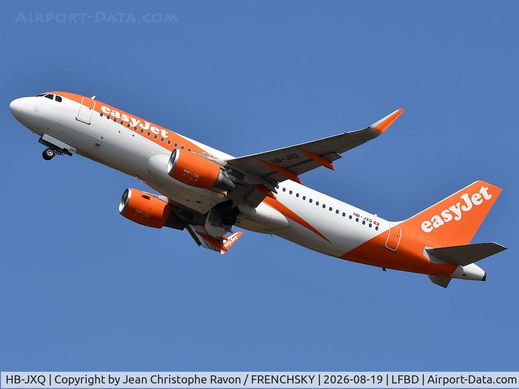Aircraft HB-JXQ, 2018 Airbus A320-214, c/n 8263, Bordeaux (BOD) Geneva (GVA) U21388, at LFBD, photo by Jean Christophe Ravon / FRENCHSKY