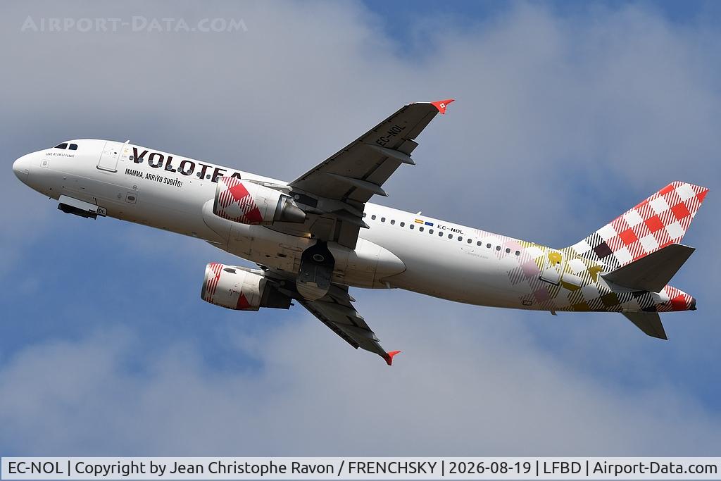 Aircraft EC-NOL, 2006 Airbus A320-214, c/n 2740, Bordeaux (BOD) Strasbourg (SXB) V72610, at LFBD, photo by Jean Christophe Ravon / FRENCHSKY