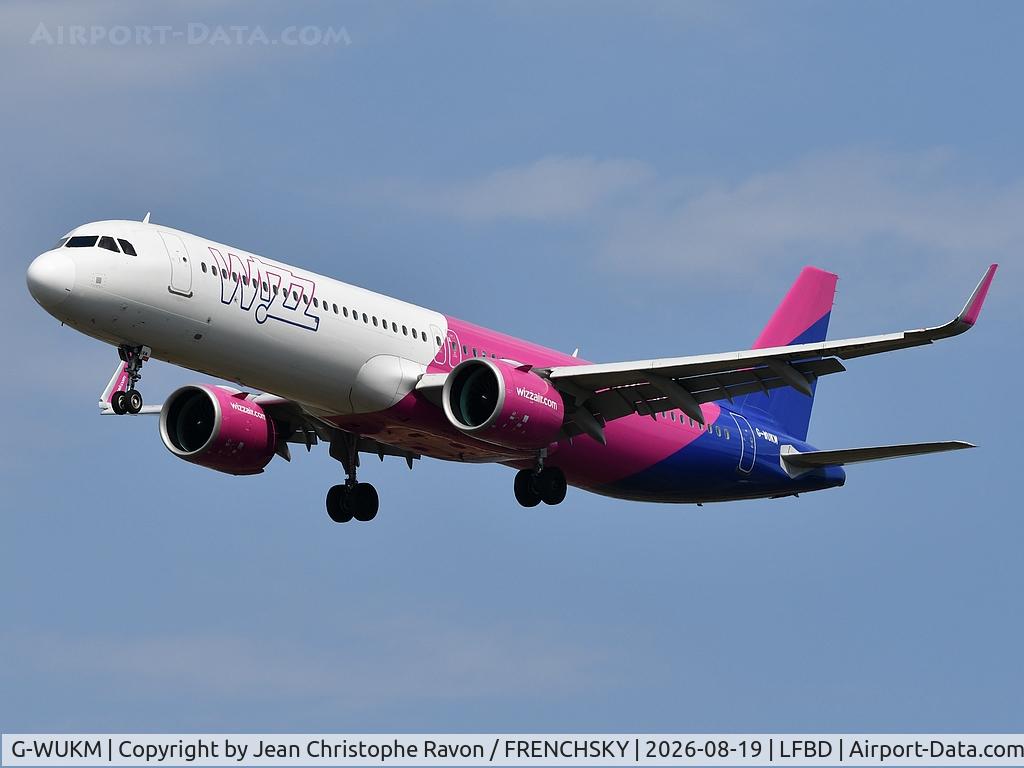 Aircraft G-WUKM, 2021 Airbus A321-271NX, c/n 10283, London (LTN) Bordeaux (BOD) W95415, at LFBD, photo by Jean Christophe Ravon / FRENCHSKY