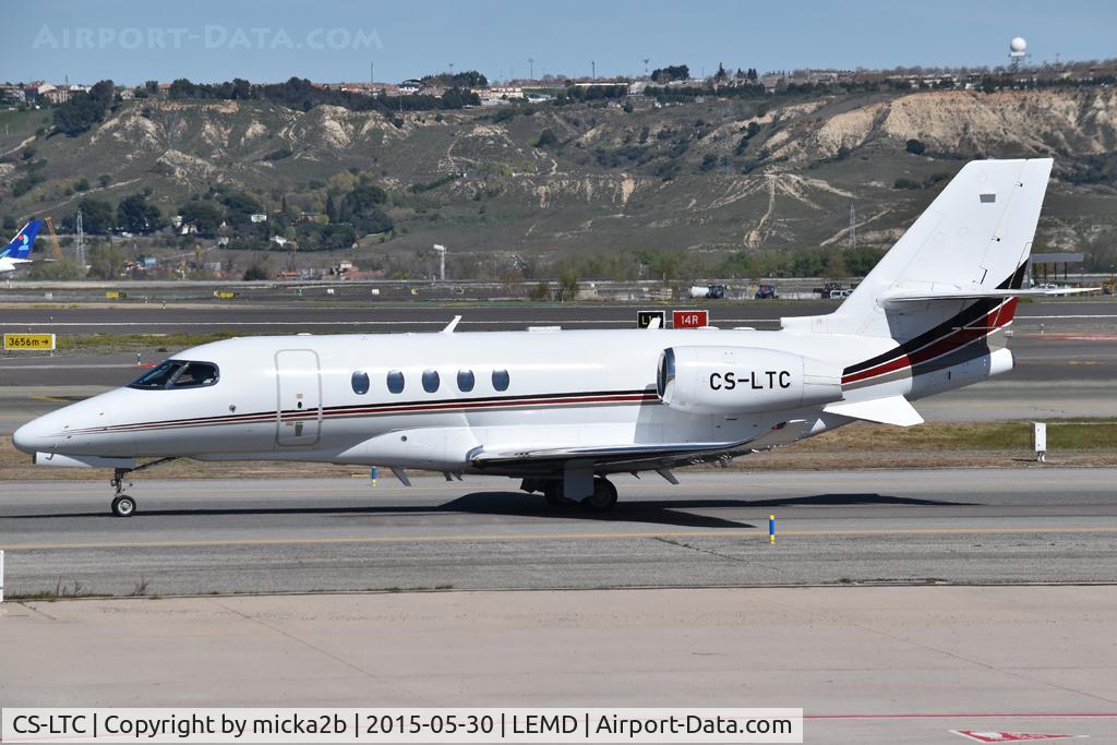 Aircraft CS-LTC, 2017 Cessna 680A Citation Latitude, c/n 680A-0070, Taxiing, at LEMD, photo by micka2b