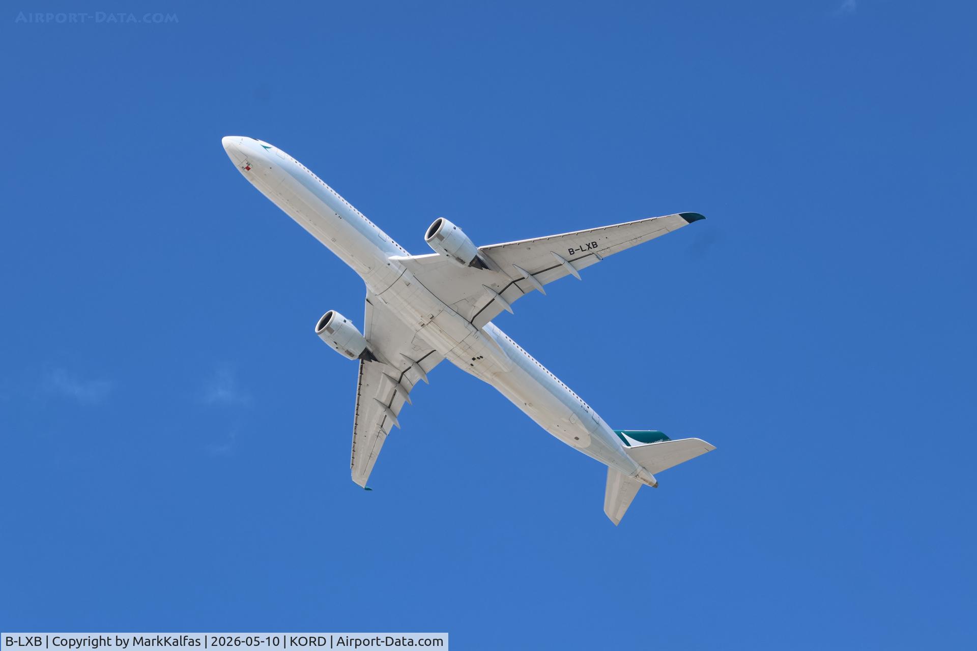 Aircraft B-LXB, 2018 Airbus A350-1041, c/n 169, A35K Cathay Pacific Airbus A350-1041, B-LXB departing 28R KORD, at KORD, photo by MarkKalfas