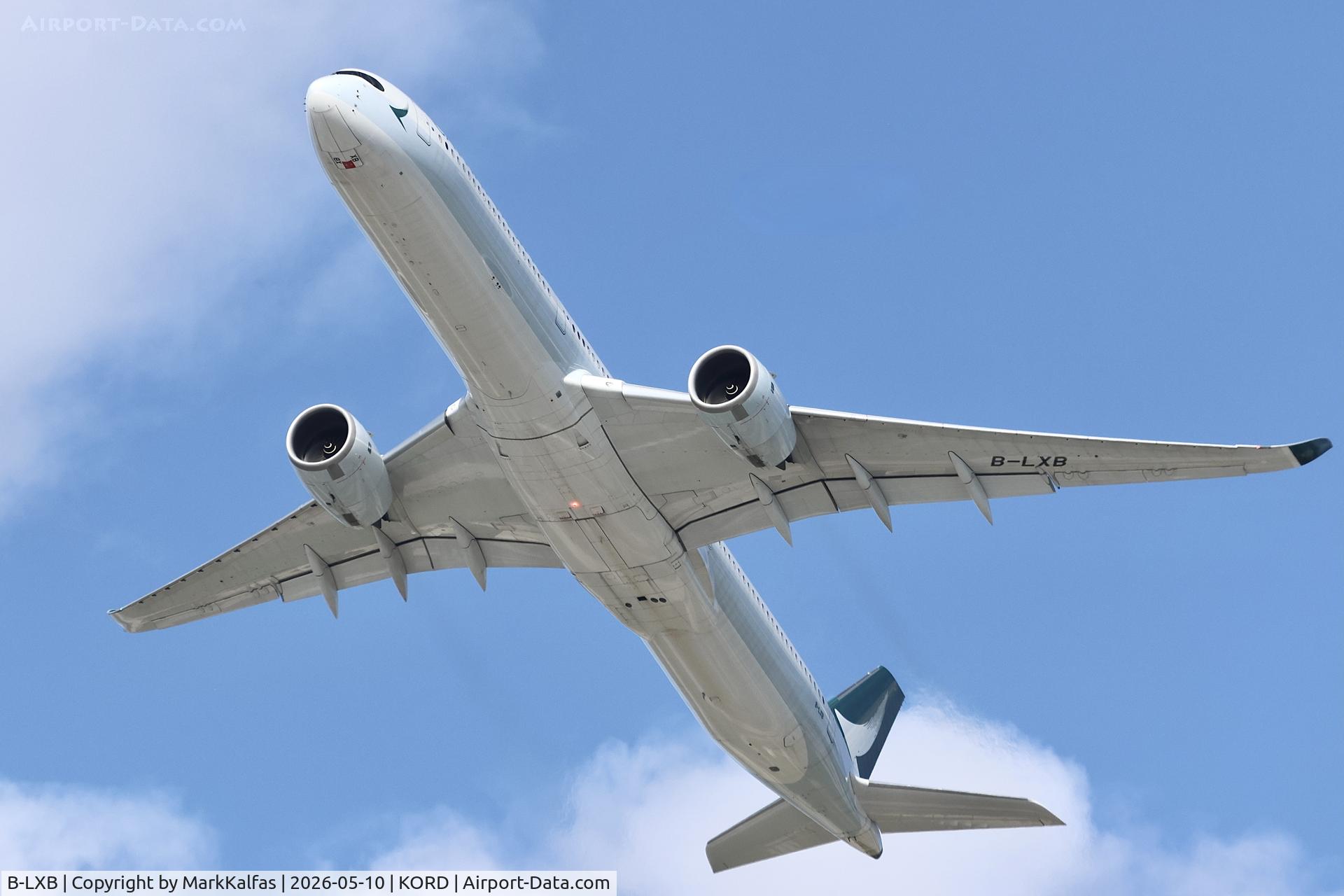 Aircraft B-LXB, 2018 Airbus A350-1041, c/n 169, A35K Cathay Pacific Airbus A350-1041, B-LXB departing 28R KORD, at KORD, photo by MarkKalfas