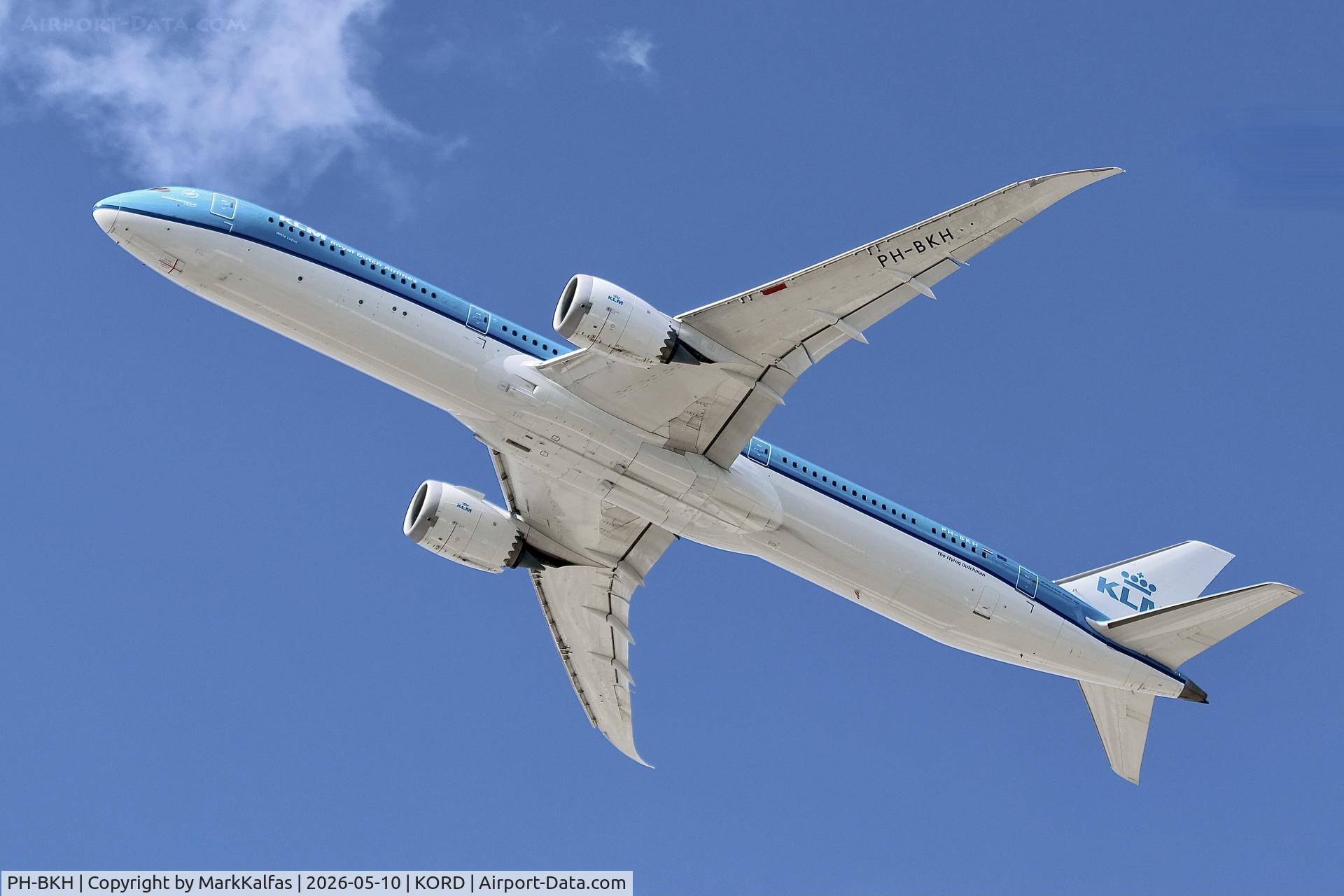 Aircraft PH-BKH, 2020 Boeing 787-10 Dreamliner, c/n 42489, B78X KLM Boeing 787-10 Dreamliner PH-BKH departing 28R KORD, at KORD, photo by MarkKalfas