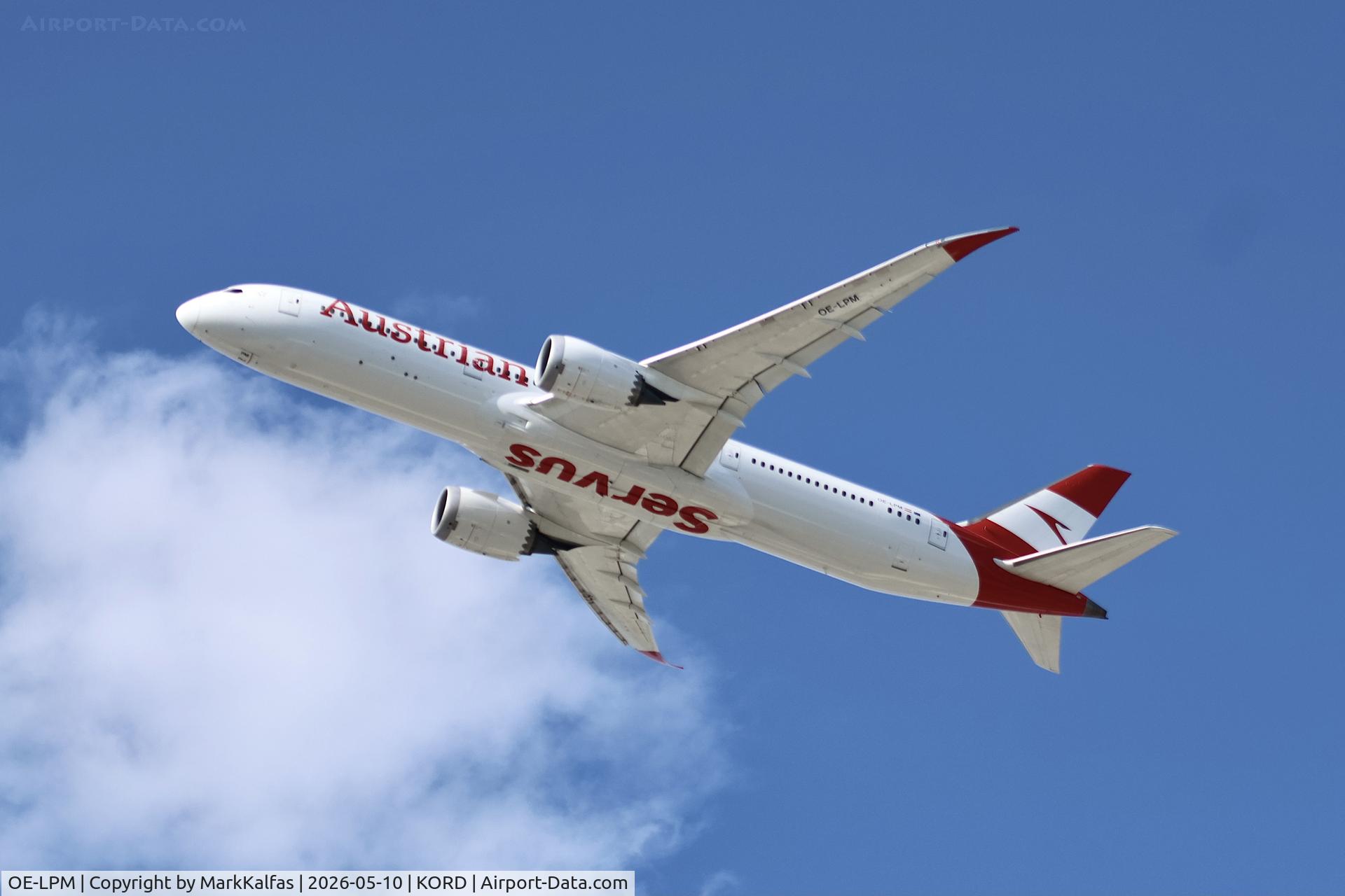 Aircraft OE-LPM, 2019 Boeing 787-9 Dreamliner, c/n 62736, B789 AUSTRIAN Boeing 787-9 Dreamliner OE-LPM departing 28R KORD, at KORD, photo by MarkKalfas