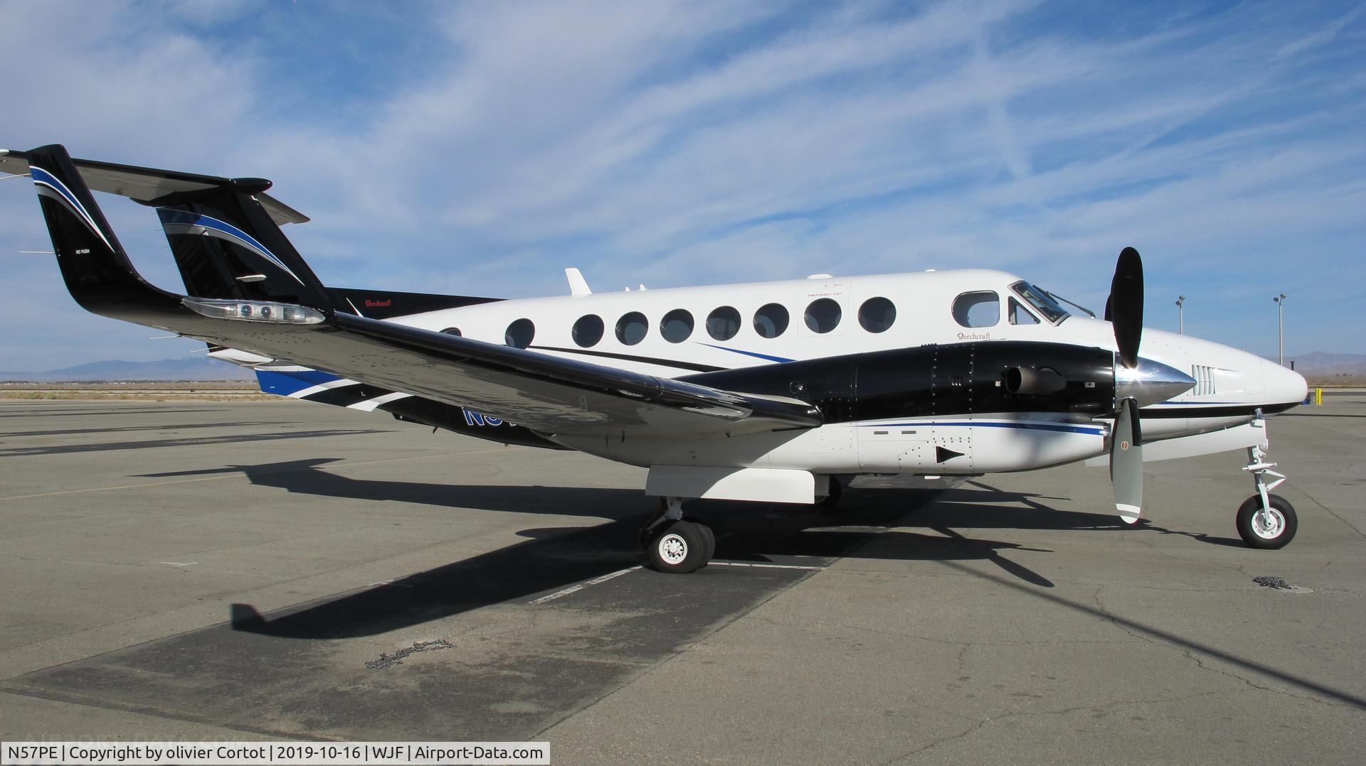 Aircraft N57PE, Raytheon Aircraft Company B300, c/n FL-466, 2019, at WJF, photo by olivier Cortot