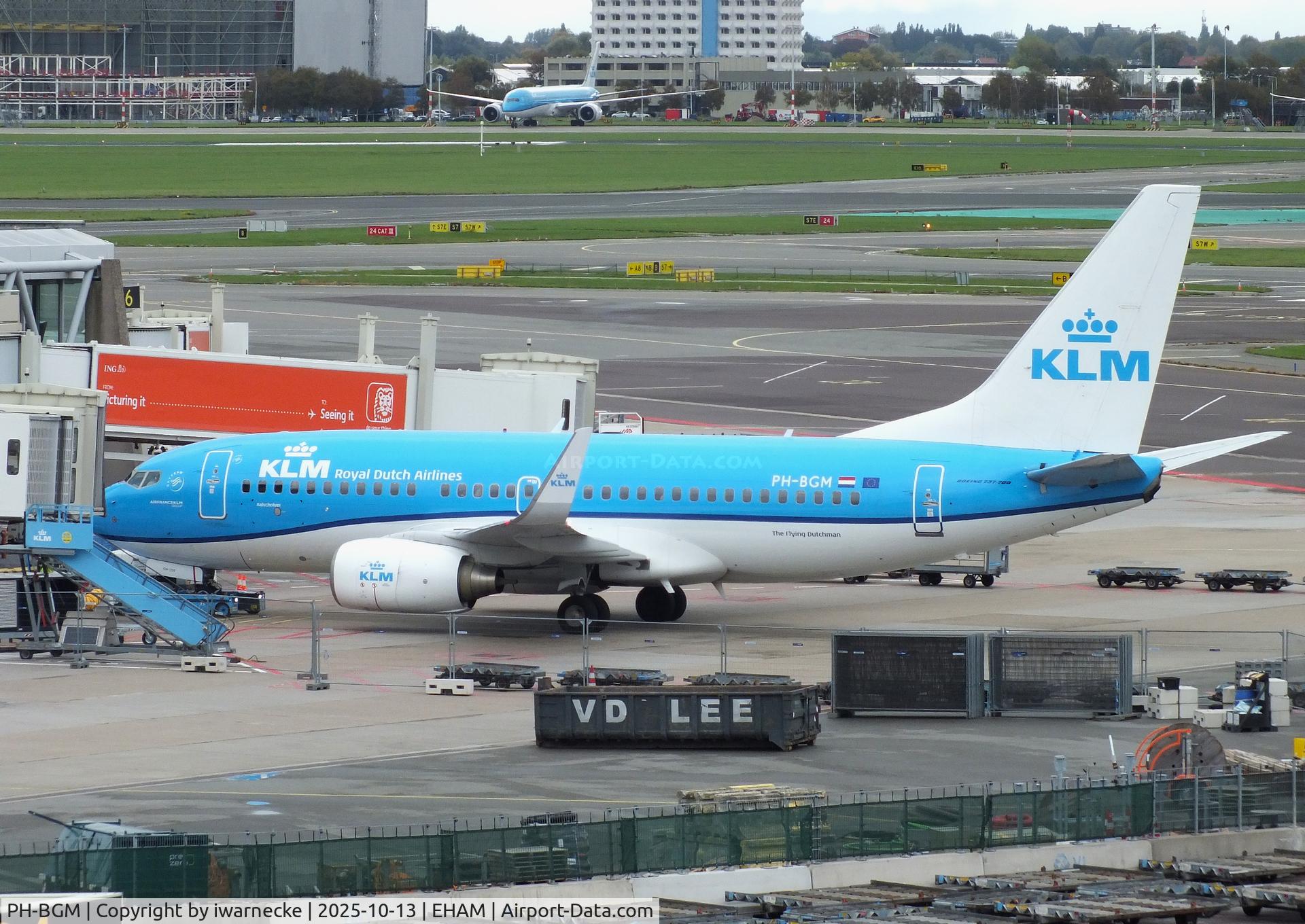 Aircraft PH-BGM, 2011 Boeing 737-7K2, c/n 39255 l/n 3569, Boeing 737-7K2 of KLM at Amsterdam Schiphol airport, at EHAM, photo by iwarnecke