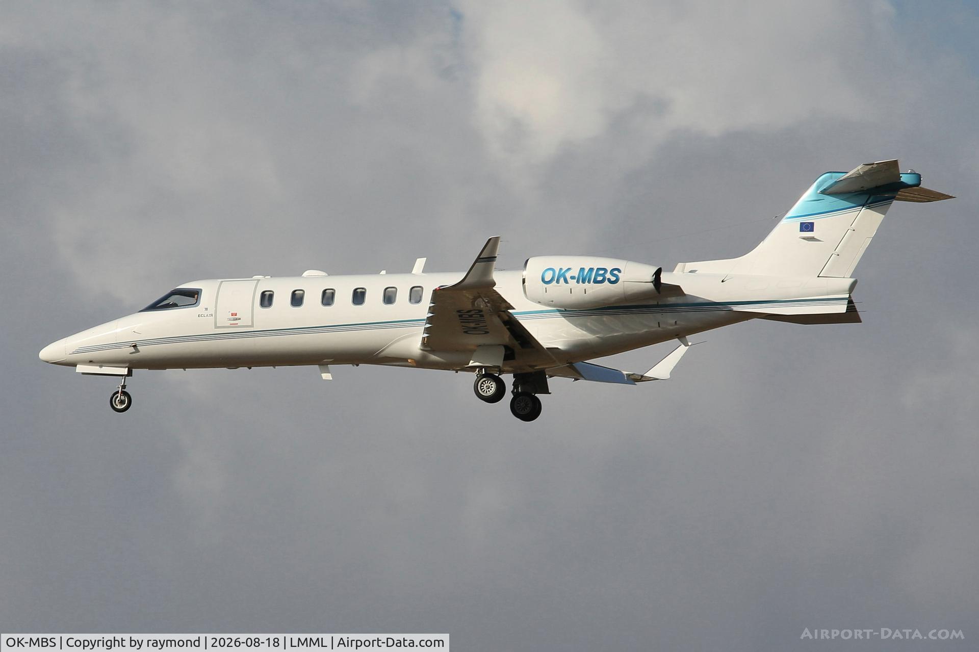 Aircraft OK-MBS, Bombardier Learjet 75, c/n 45-529, Bombardier Learjet 75 reg OK-MBS of Eclair Aviation landing in Malta RW31., at LMML, photo by raymond