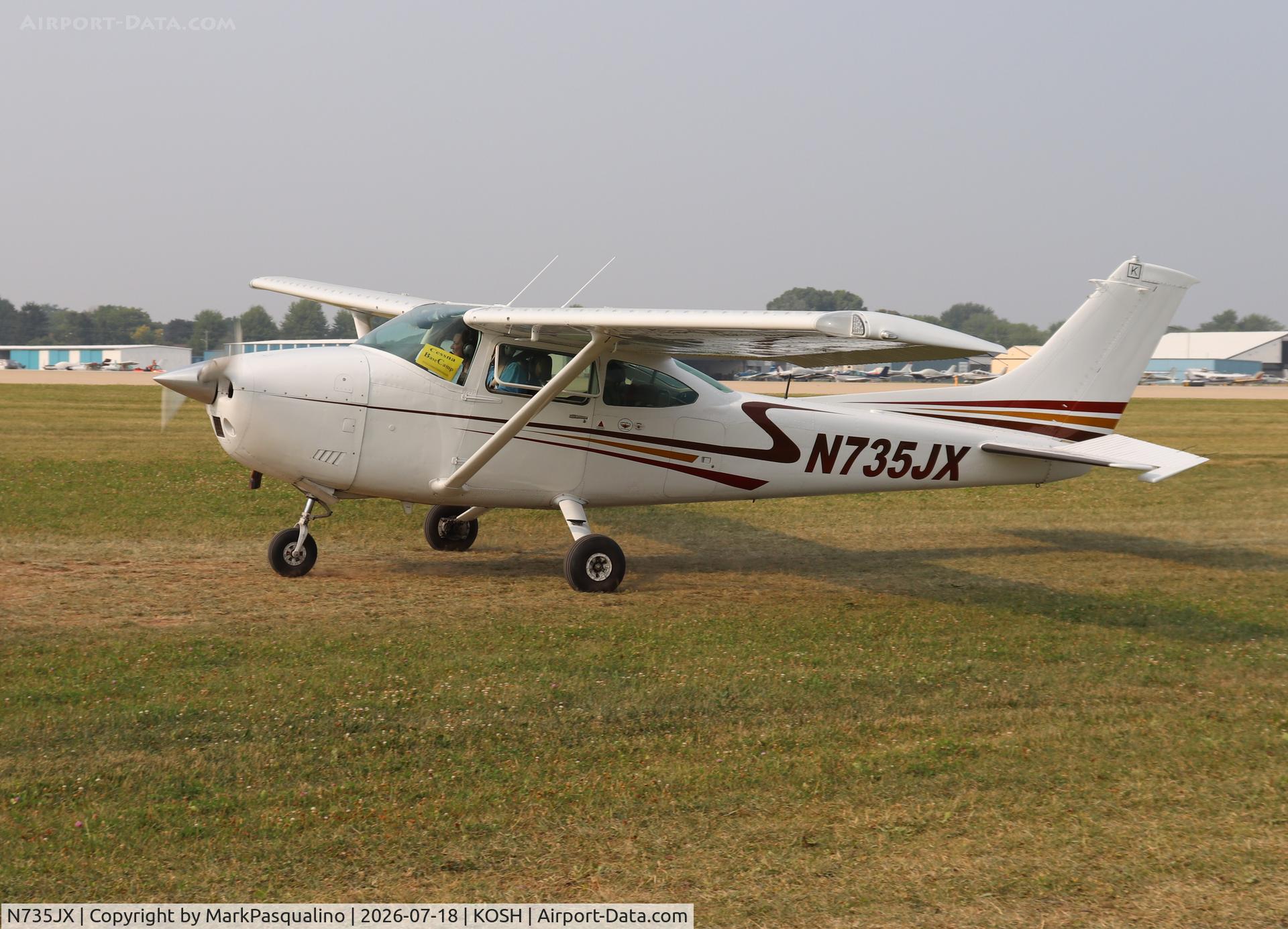 Aircraft N735JX, 1977 Cessna 182Q Skylane, c/n 18265471, Cessna 182Q, at KOSH, photo by MarkPasqualino