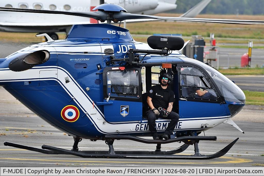 Aircraft F-MJDE, 2009 Eurocopter EC-135T-2, c/n 0747, France - Gendarmerie, at LFBD, photo by Jean Christophe Ravon / FRENCHSKY