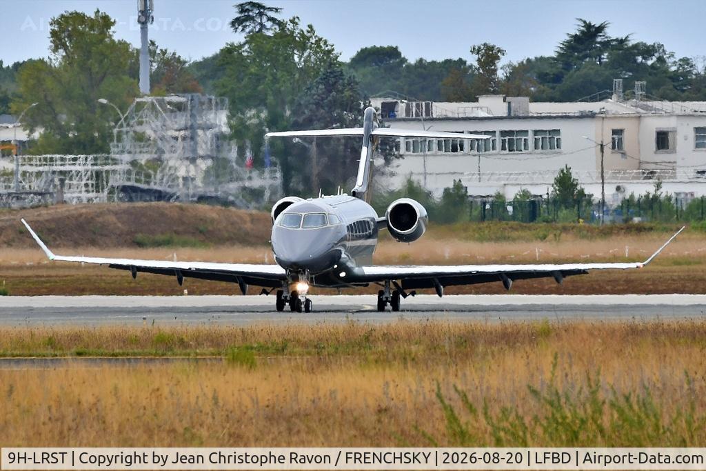 Aircraft 9H-LRST, 2026 Bombardier BD-100-1A10 Challenger 3500, c/n 21106, Air Corporate Milan (LIN) Bordeaux (BOD) CPV106, at LFBD, photo by Jean Christophe Ravon / FRENCHSKY