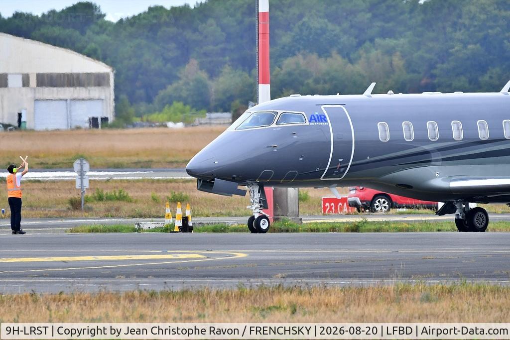 Aircraft 9H-LRST, 2026 Bombardier BD-100-1A10 Challenger 3500, c/n 21106, Air Corporate Milan (LIN) Bordeaux (BOD) CPV106, at LFBD, photo by Jean Christophe Ravon / FRENCHSKY