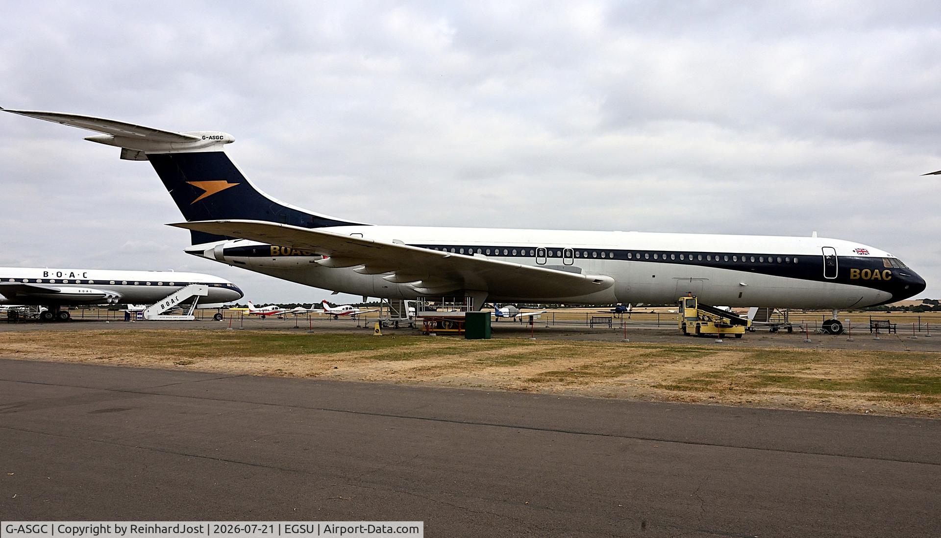 Aircraft G-ASGC, 1965 BAC Super VC10 Srs 1151, c/n 853, The BOAC VC-10 at Duxford has lost its Cunard subtitle, which it had for many years , during a repaint, at EGSU, photo by ReinhardJost