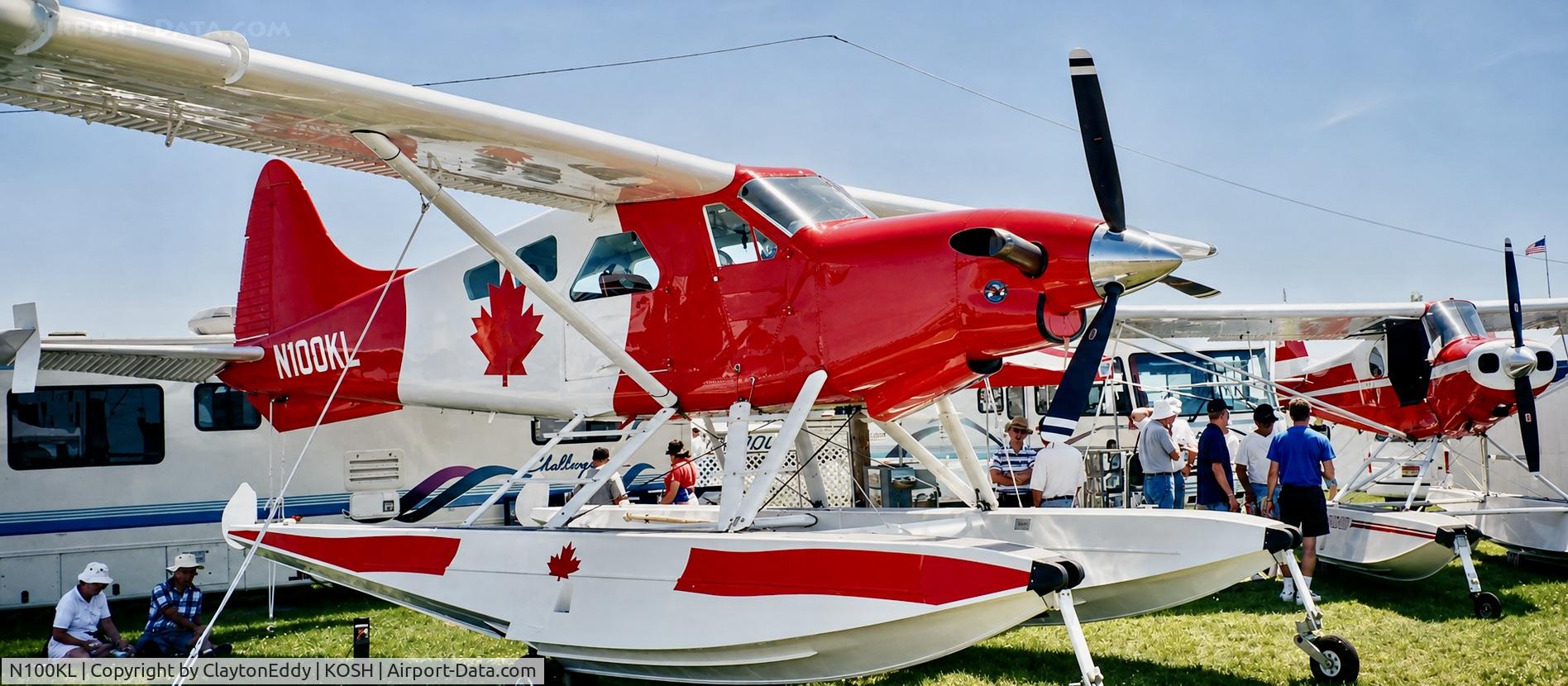 Aircraft N100KL, 1955 De Havilland Canada DHC-2 Beaver Mk.1 (L20A), c/n 758 (1483), Late 1990's?, at KOSH, photo by ClaytonEddy