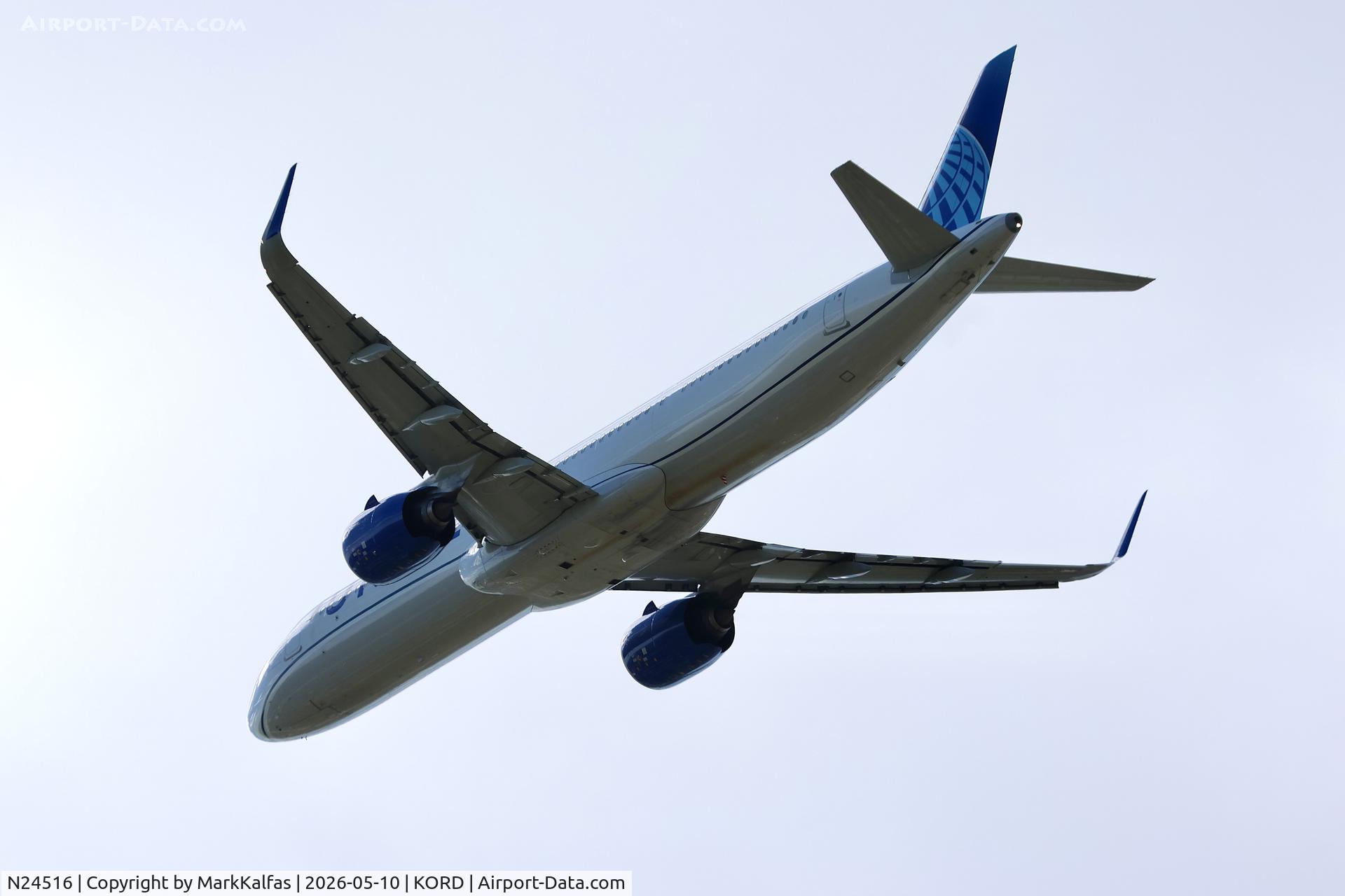 Aircraft N24516, 2024 Airbus A321- 271NX, c/n 12068, A21N United Airbus A321neo, N24516, UA2207 ORD-DEN departing 28R KORD, at KORD, photo by MarkKalfas