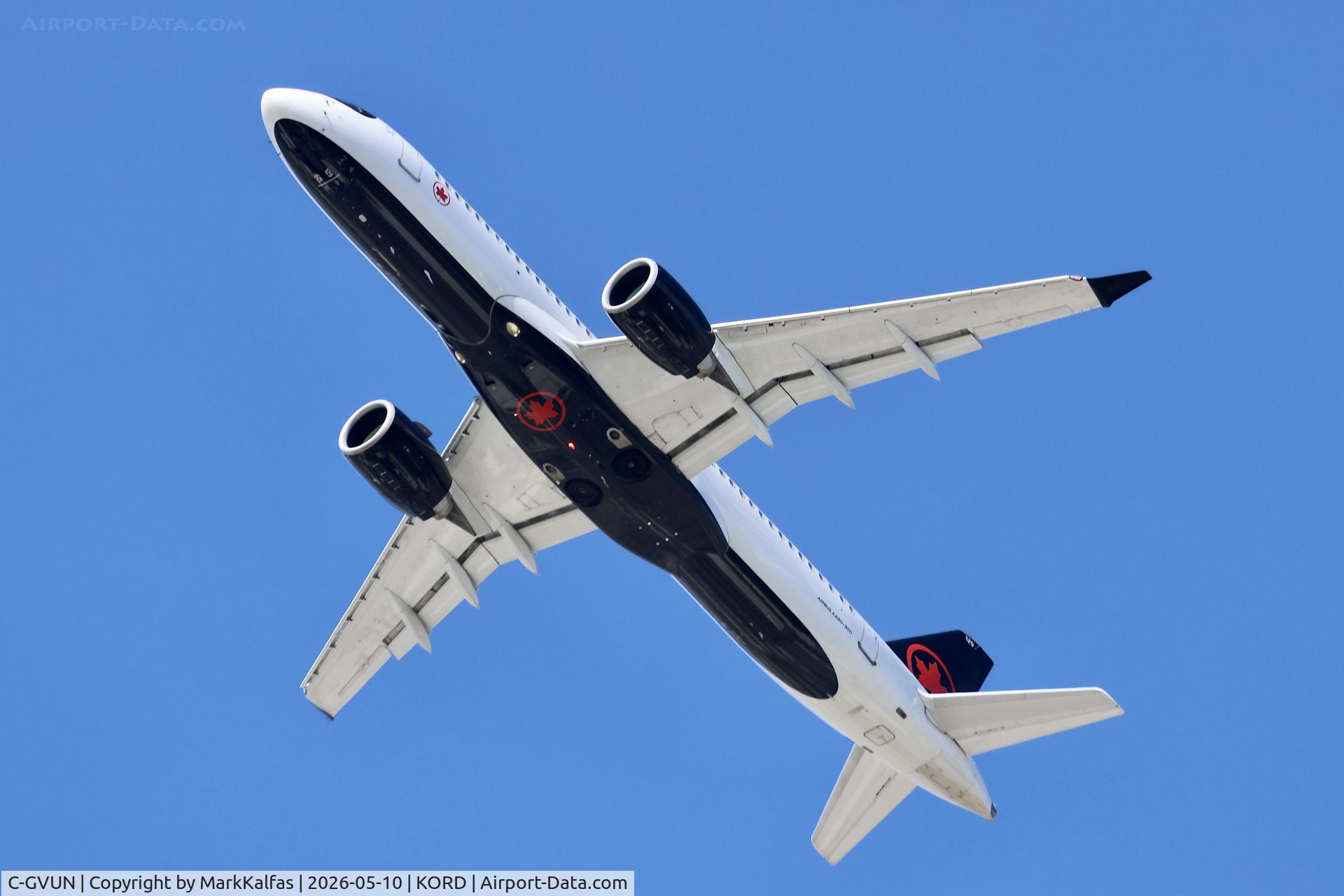 Aircraft C-GVUN, 2022 Airbus A220-371, c/n 55166, BCS3 Air Canada Airbus A220-300 C-GVUN AC1049 ORD-YVR Departing 28R KORD, at KORD, photo by MarkKalfas