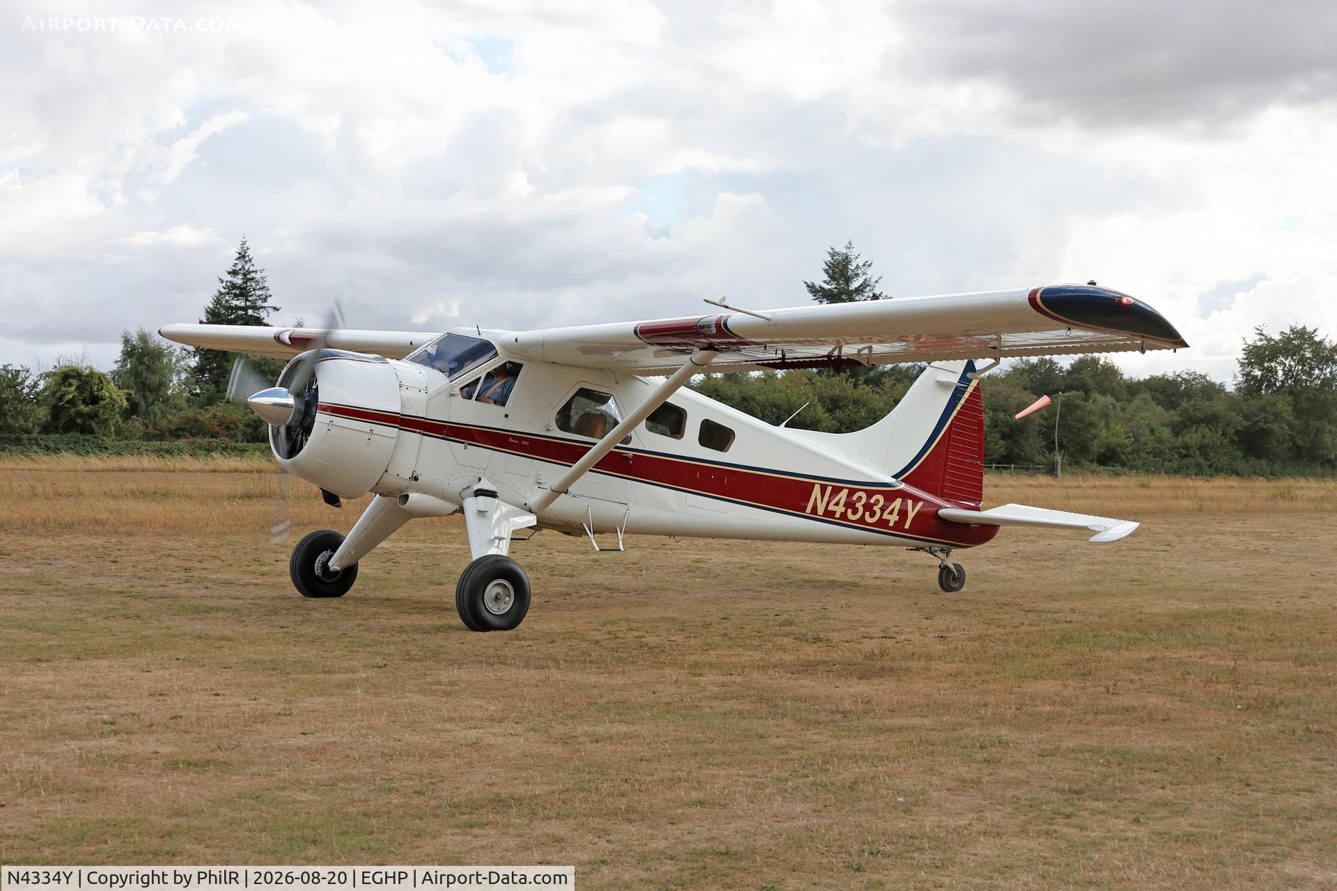 Aircraft N4334Y, 1959 De Havilland Canada DHC-2 Beaver Mk.I (L20A), c/n 1401, N4334Y 1959 DHC-2 Beaver Popham, at EGHP, photo by PhilR